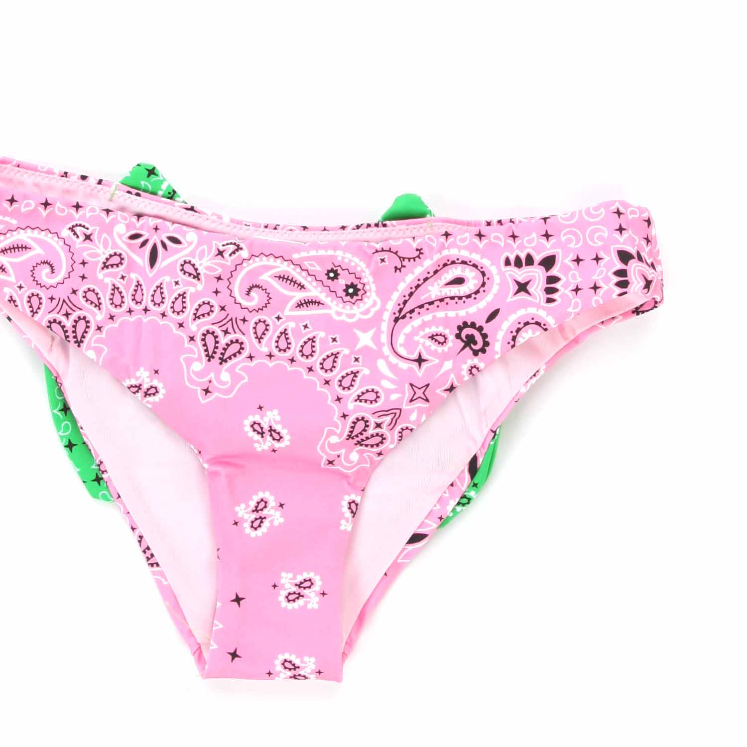 SLIP MARE BANDANA ROSA E VERDE BAMBINA - annameglio.com abbigliamento moda