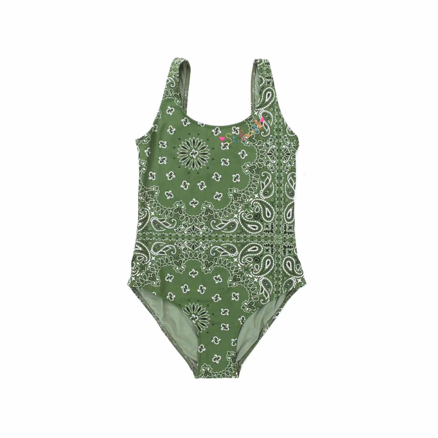 COSTUME DA BAGNO INTERO BANDANA VERDE MILITARE - annameglio.com abbigliamento moda