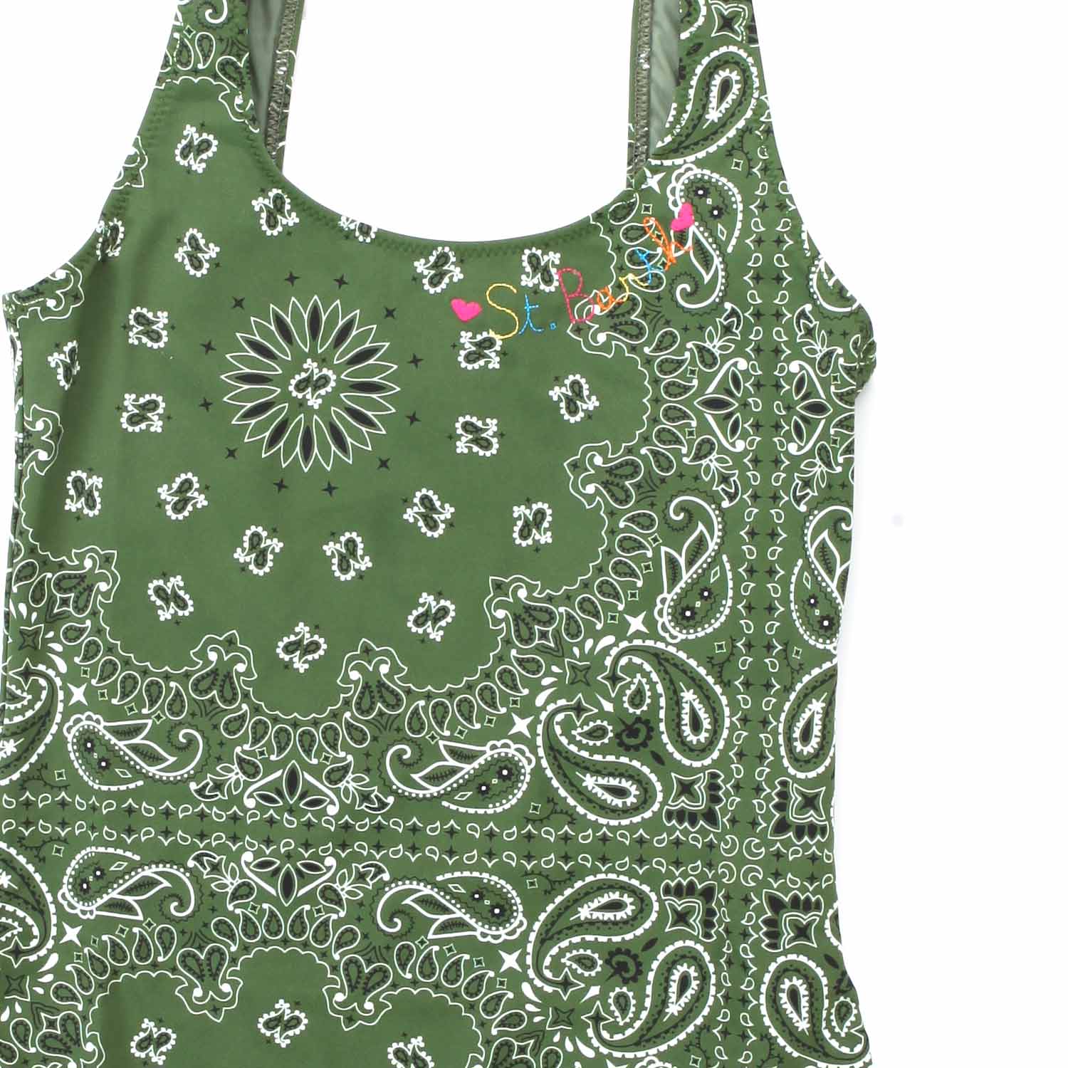 COSTUME DA BAGNO INTERO BANDANA VERDE MILITARE - annameglio.com abbigliamento moda