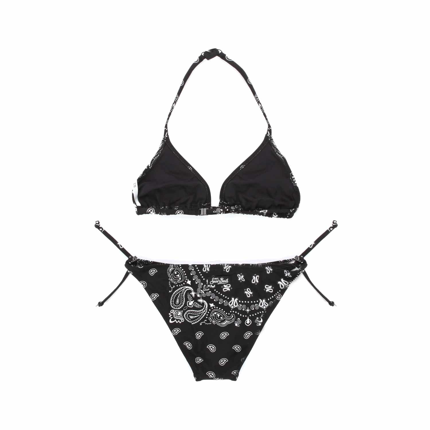 BIKINI NERO CON STAMPA BANDANA BAMBINA E TEEN - annameglio.com abbigliamento moda