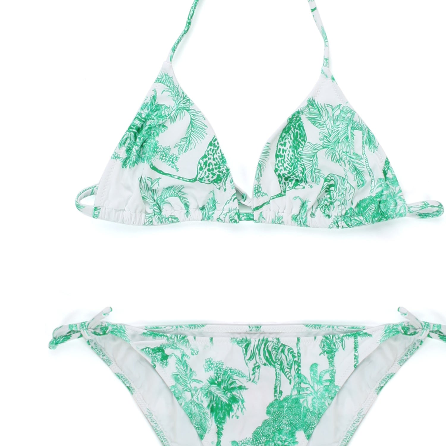 COSTUME BIKINI BIANCO E VERDE BAMBINA E TEEN - annameglio.com abbigliamento moda