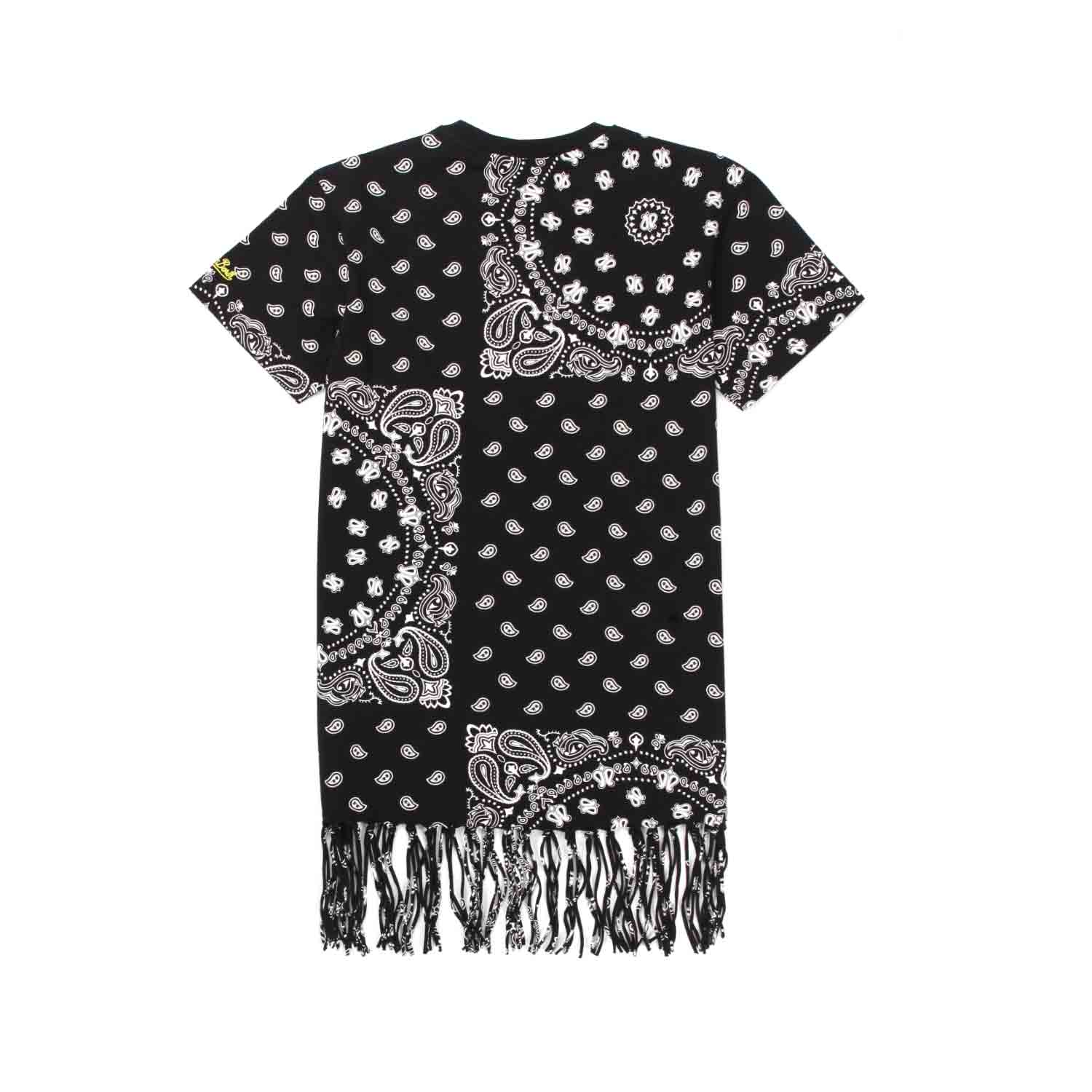 T-SHIRT NERA CON STAMPA BANDANA BAMBINA E TEEN - annameglio.com abbigliamento moda