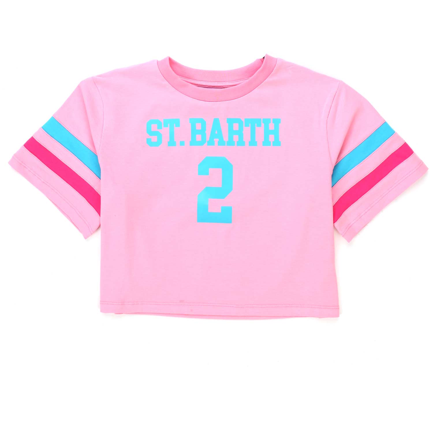 T-SHIRT CROPPED ROSA E AZZURRA BAMBINA E TEEN - annameglio.com abbigliamento moda