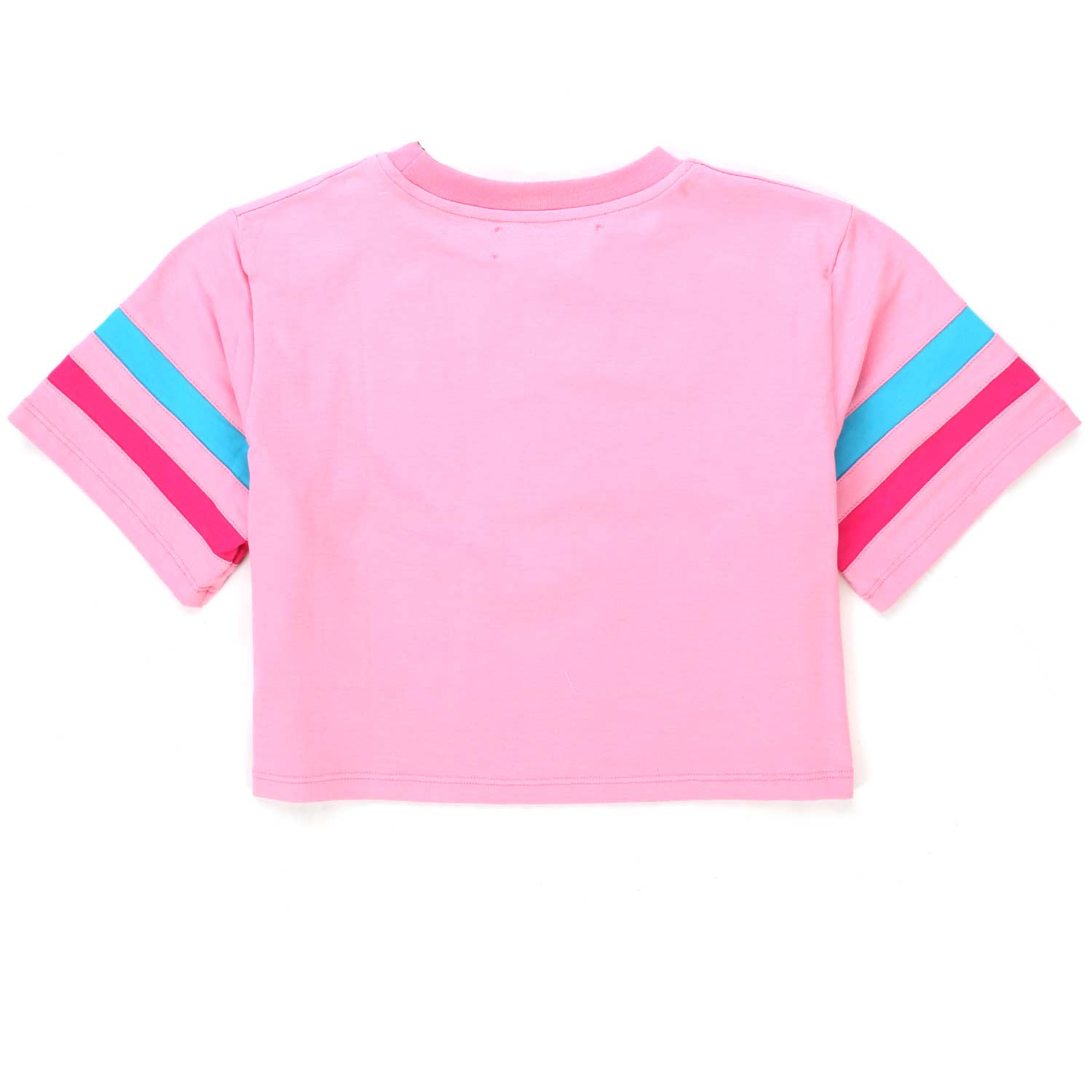 T-SHIRT CROPPED ROSA E AZZURRA BAMBINA E TEEN - annameglio.com abbigliamento moda