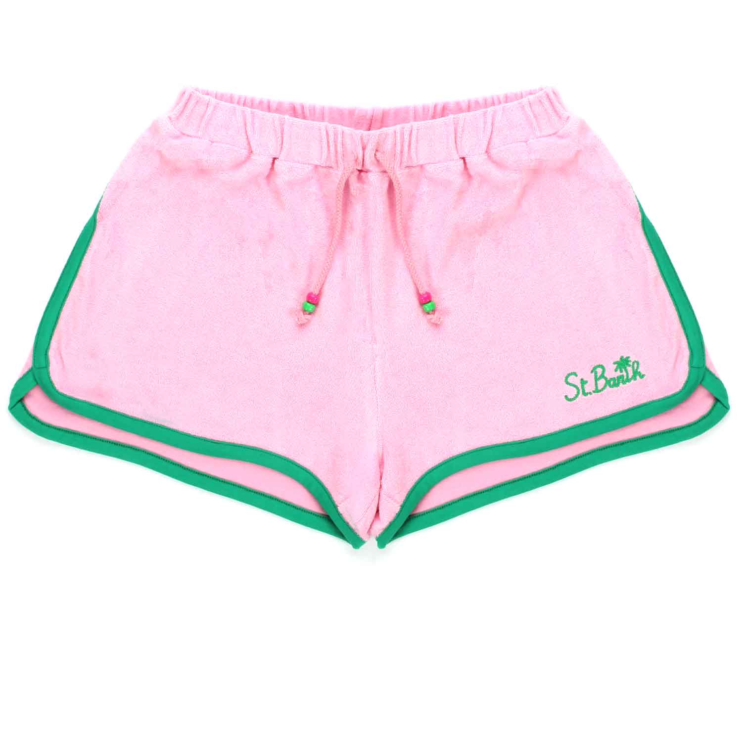 SHORTS DI SPUGNA ROSA E VERDE BAMBINA E TEEN - annameglio.com abbigliamento moda