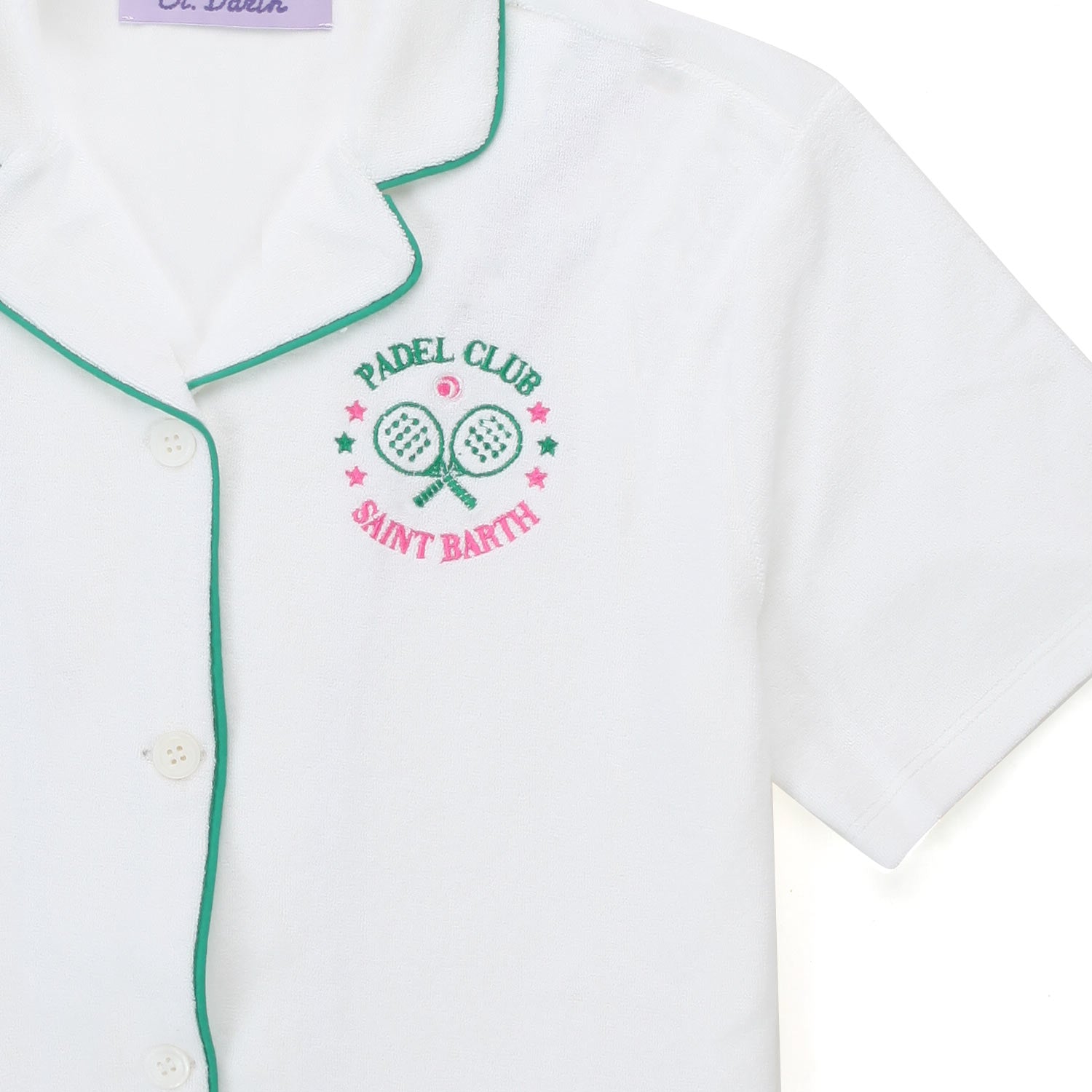 CAMICETTA DI SPUGNA BIANCA E VERDE BAMBINA E TEEN - annameglio.com abbigliamento moda