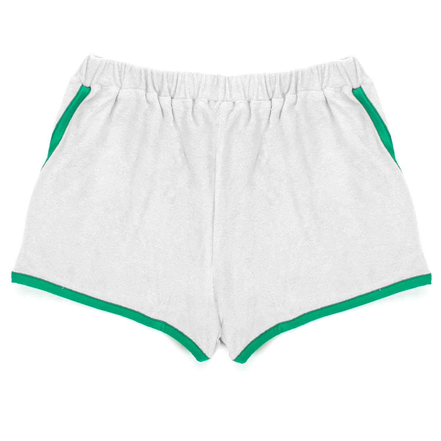 SHORTS DI SPUGNA BIANCO E VERDE BAMBINA E TEEN - annameglio.com abbigliamento moda