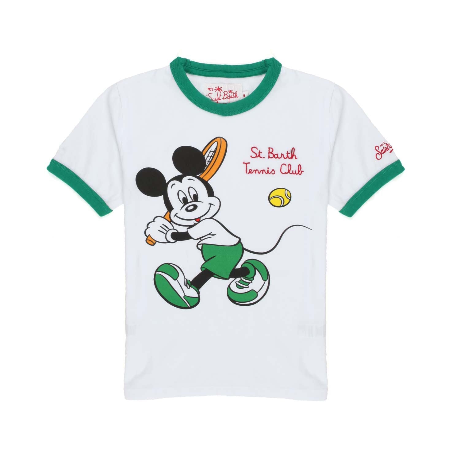 T-SHIRT MICKEY MOUSE UNISEX BIANCA E VERDE - annameglio.com abbigliamento moda