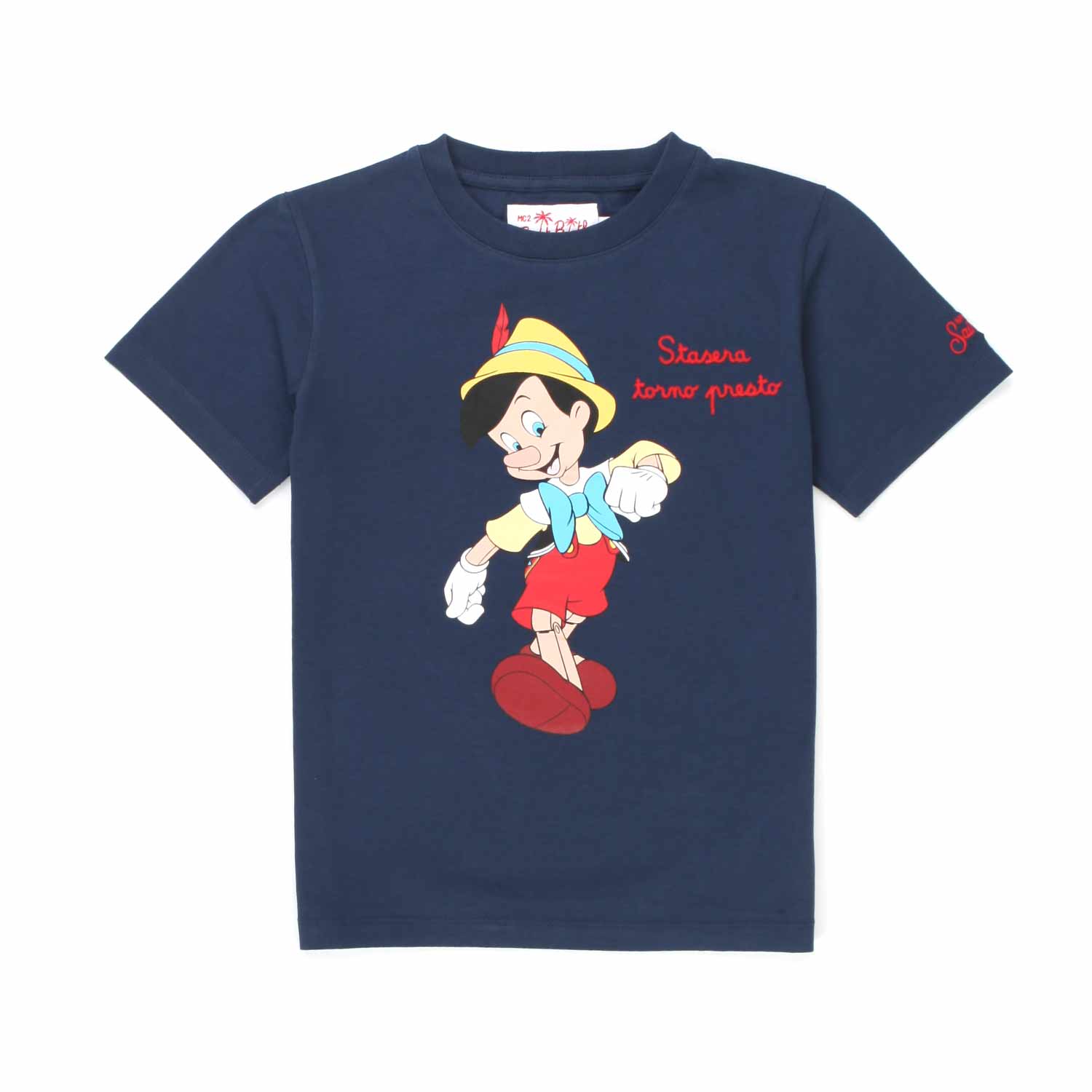 T-SHIRT PINOCCHIO BLU NAVY BAMBINO - annameglio.com abbigliamento moda