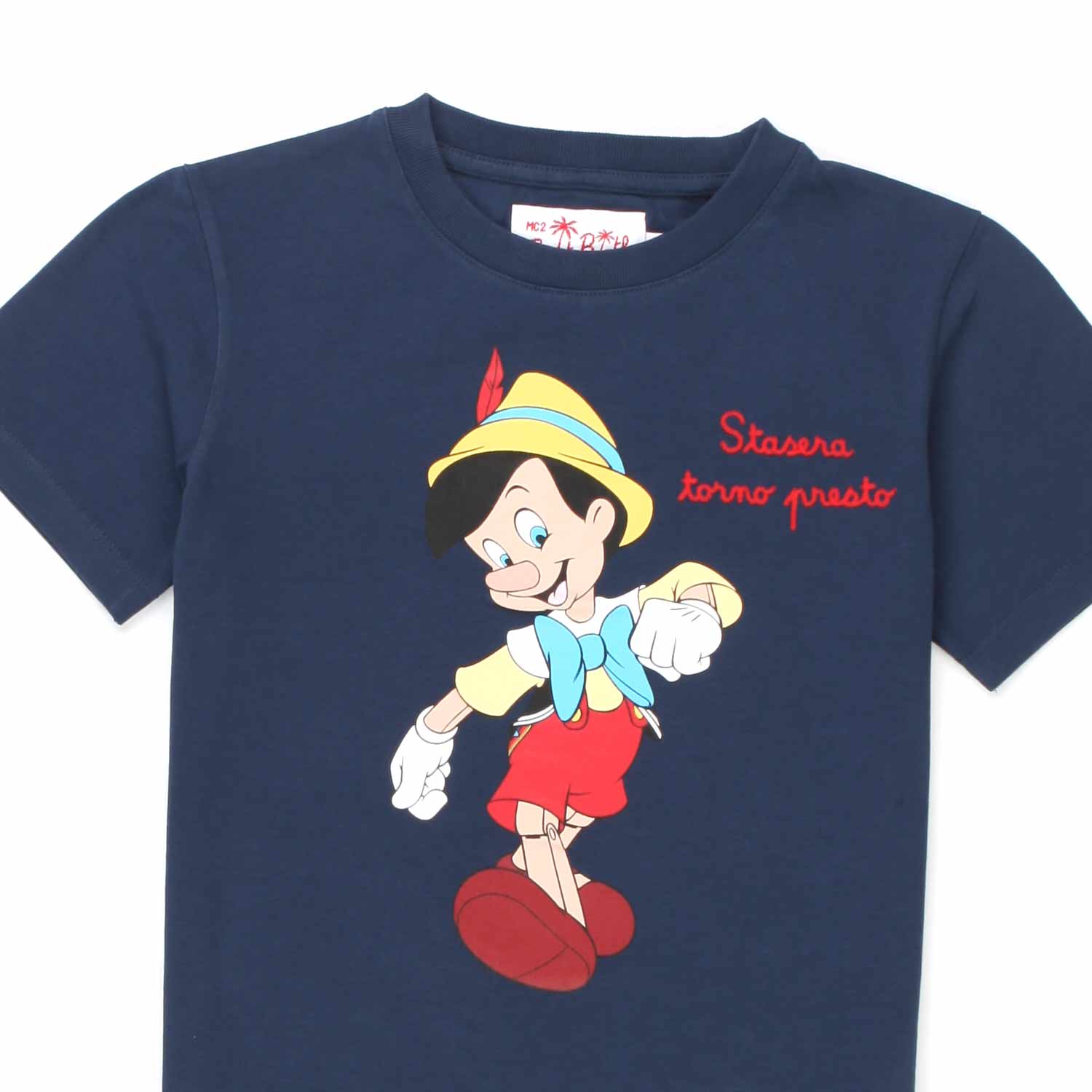 T-SHIRT PINOCCHIO BLU NAVY BAMBINO - annameglio.com abbigliamento moda