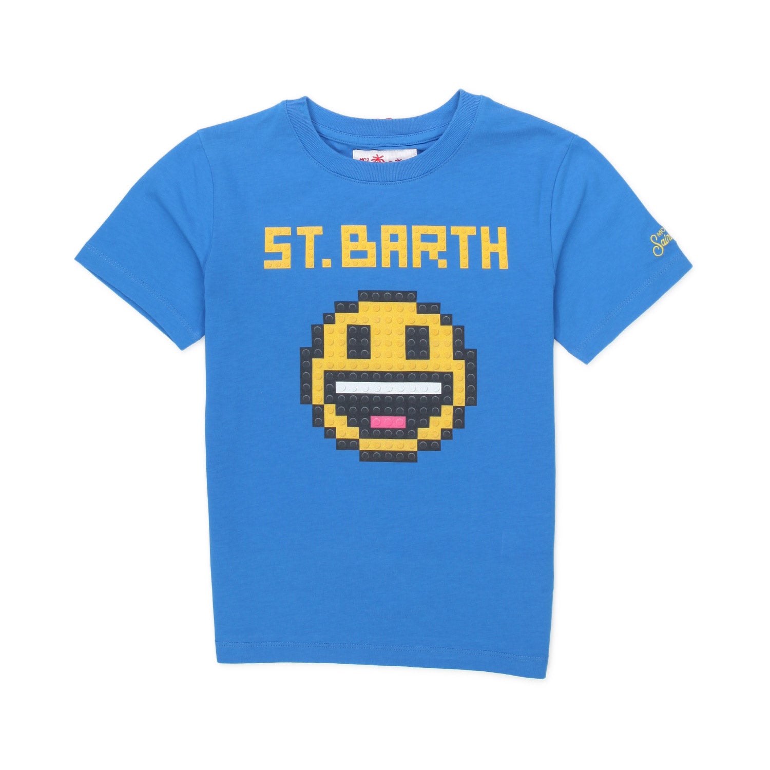 T-SHIRT EMOJI BLU INDACO BAMBINO - annameglio.com abbigliamento moda