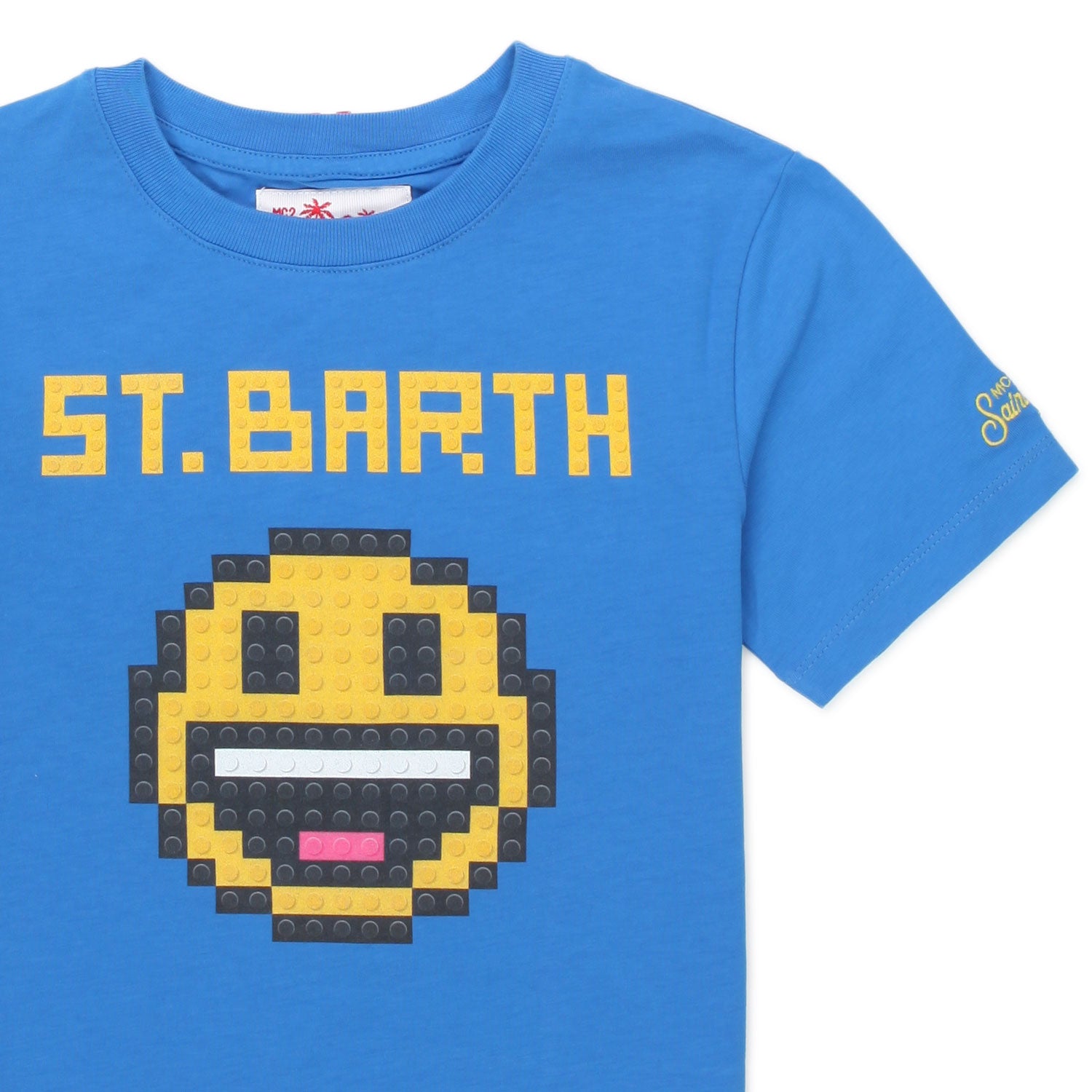 T-SHIRT EMOJI BLU INDACO BAMBINO - annameglio.com abbigliamento moda