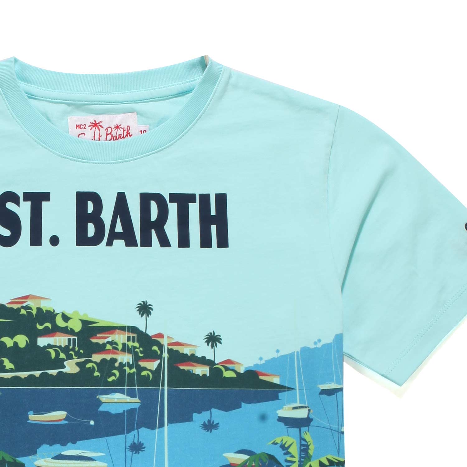 T-SHIRT POSTCARD CELESTE BAMBINO E TEEN - annameglio.com abbigliamento moda