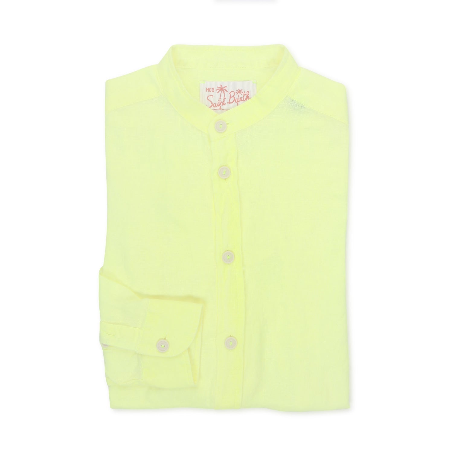 CAMICIA COREANA DI LINO GIALLO FLUO BAMBINO E TEEN - annameglio.com abbigliamento moda