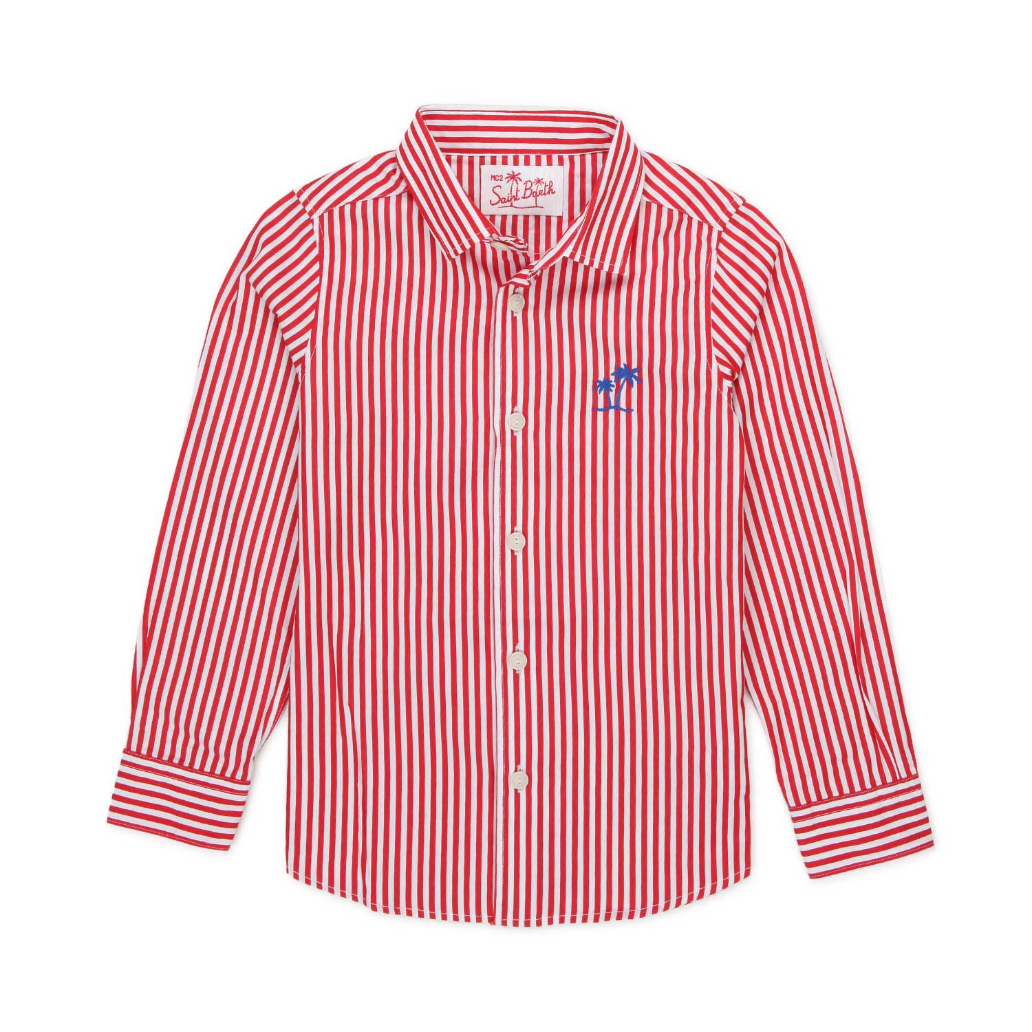 CAMICIA BIANCA E ROSSA A RIGHE BAMBINO E TEEN - annameglio.com abbigliamento moda