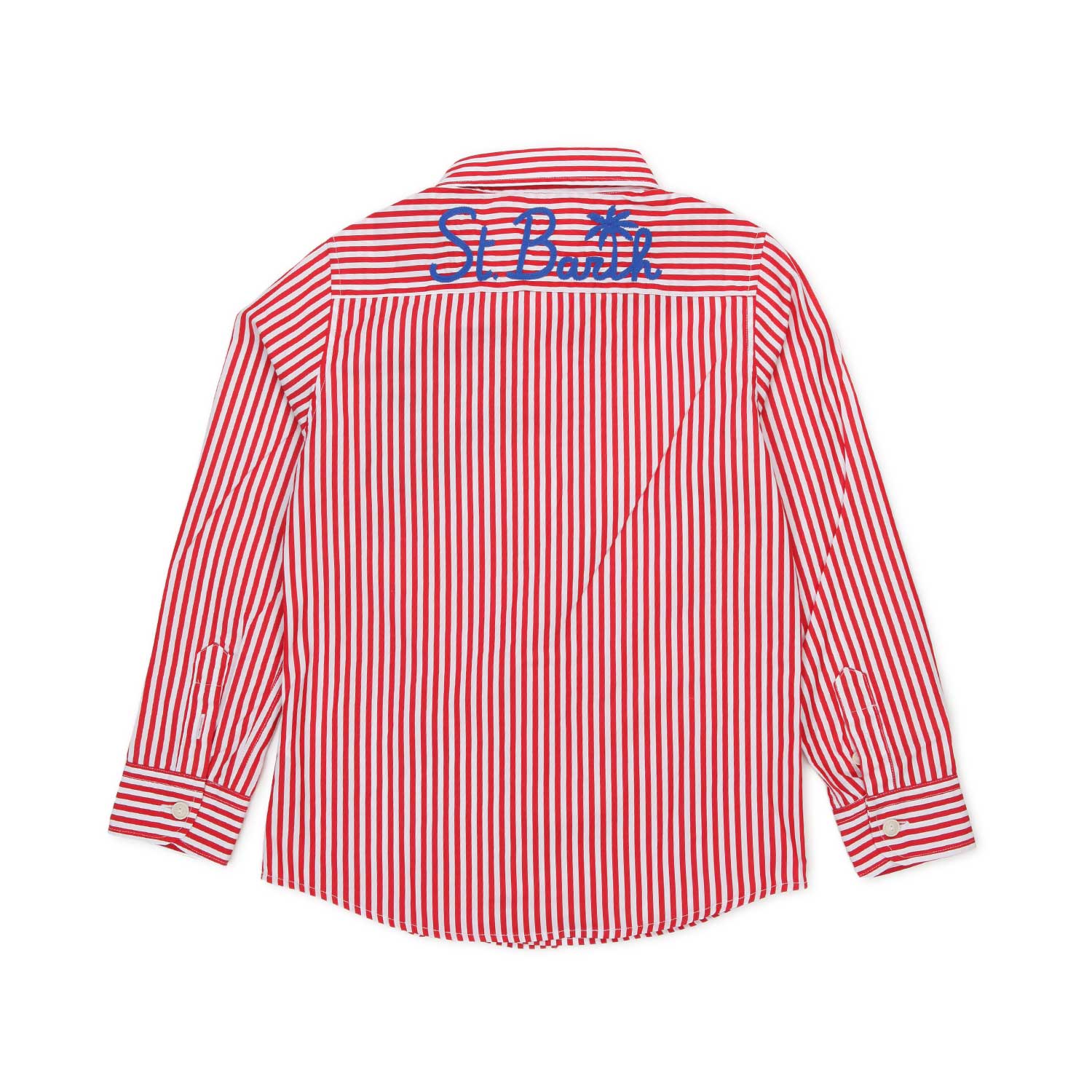 CAMICIA BIANCA E ROSSA A RIGHE BAMBINO E TEEN - annameglio.com abbigliamento moda