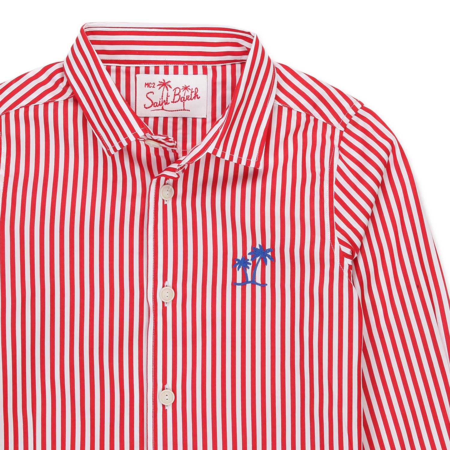 CAMICIA BIANCA E ROSSA A RIGHE BAMBINO E TEEN - annameglio.com abbigliamento moda