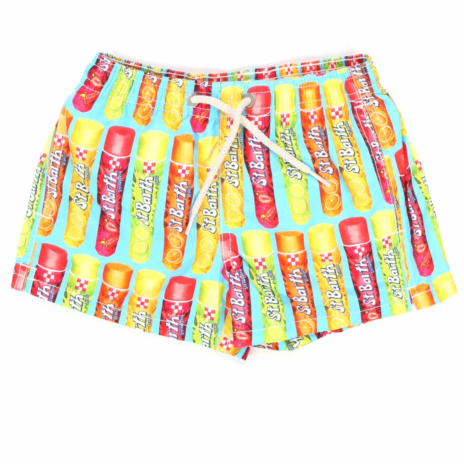 COSTUME BOXER CELESTE E MULTICOLOR - annameglio.com abbigliamento moda