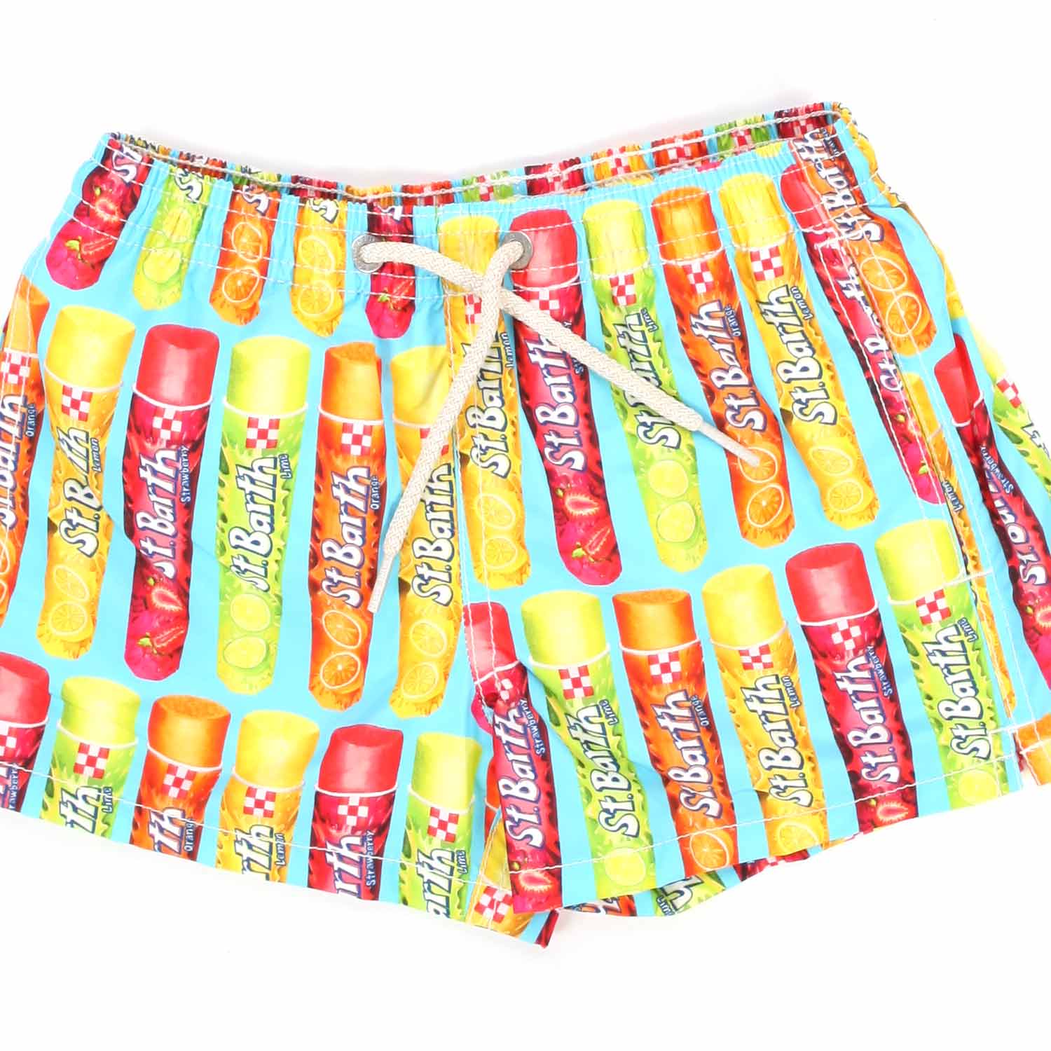 COSTUME BOXER CELESTE E MULTICOLOR - annameglio.com abbigliamento moda