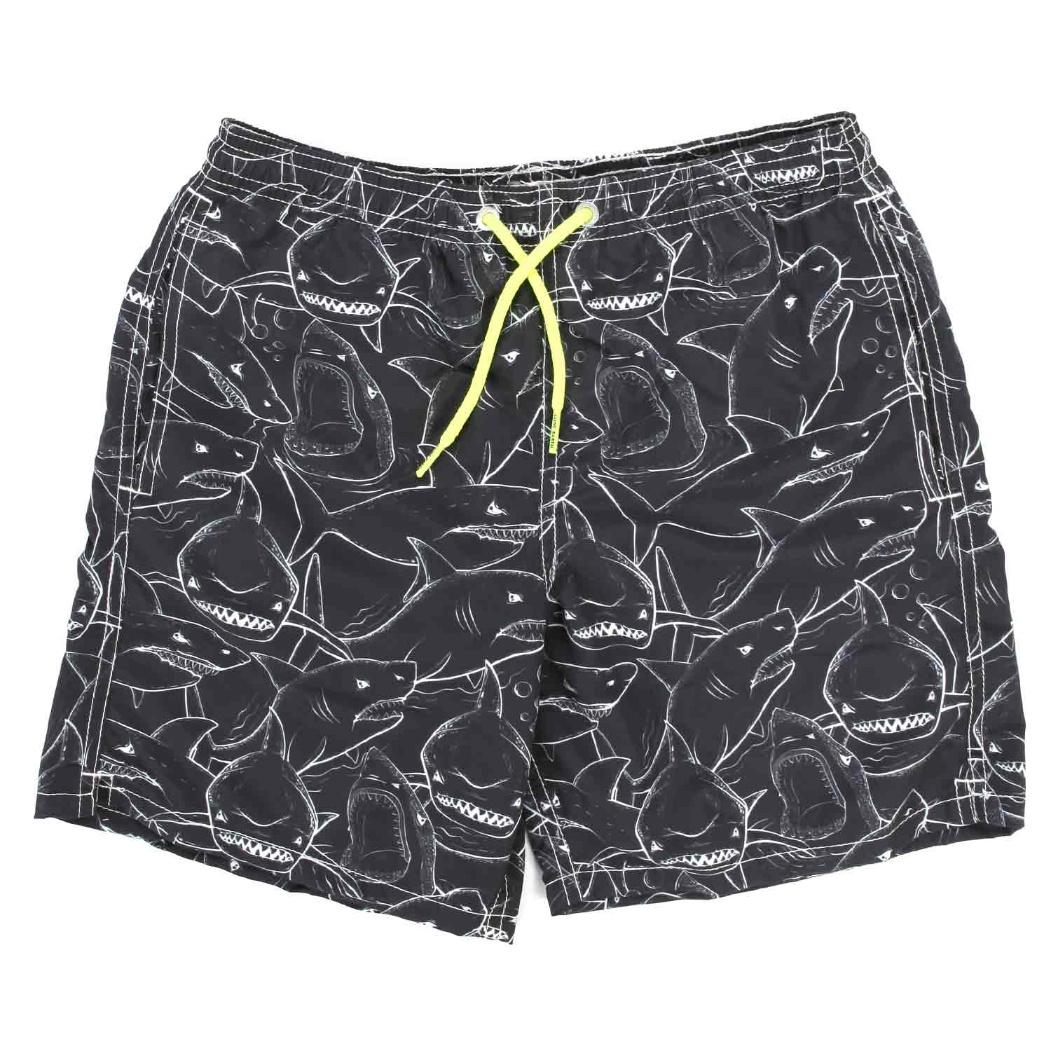 COSTUME BOXER NERO CON SQUALI BAMBINO TEEN - annameglio.com abbigliamento moda