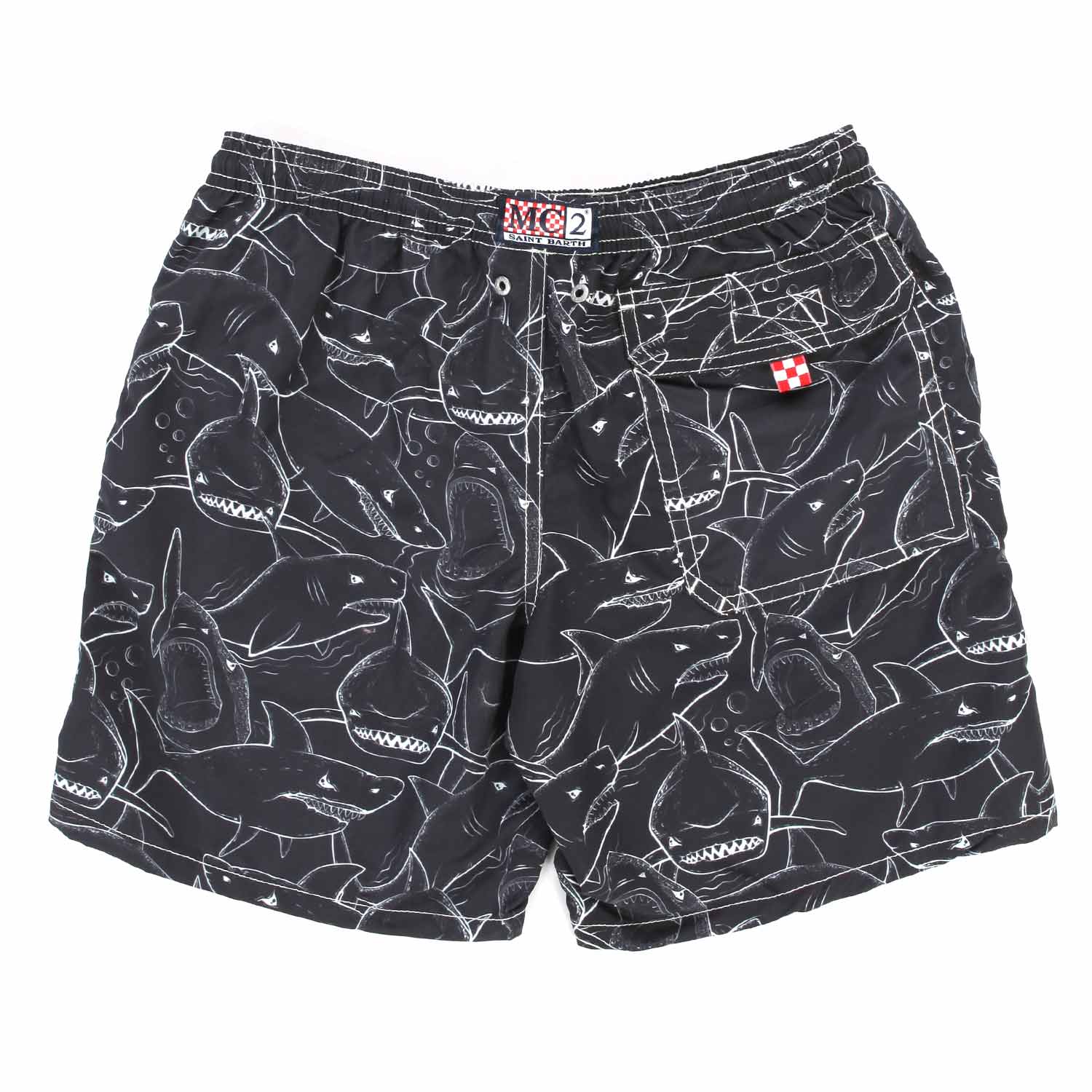 COSTUME BOXER NERO CON SQUALI BAMBINO TEEN - annameglio.com abbigliamento moda