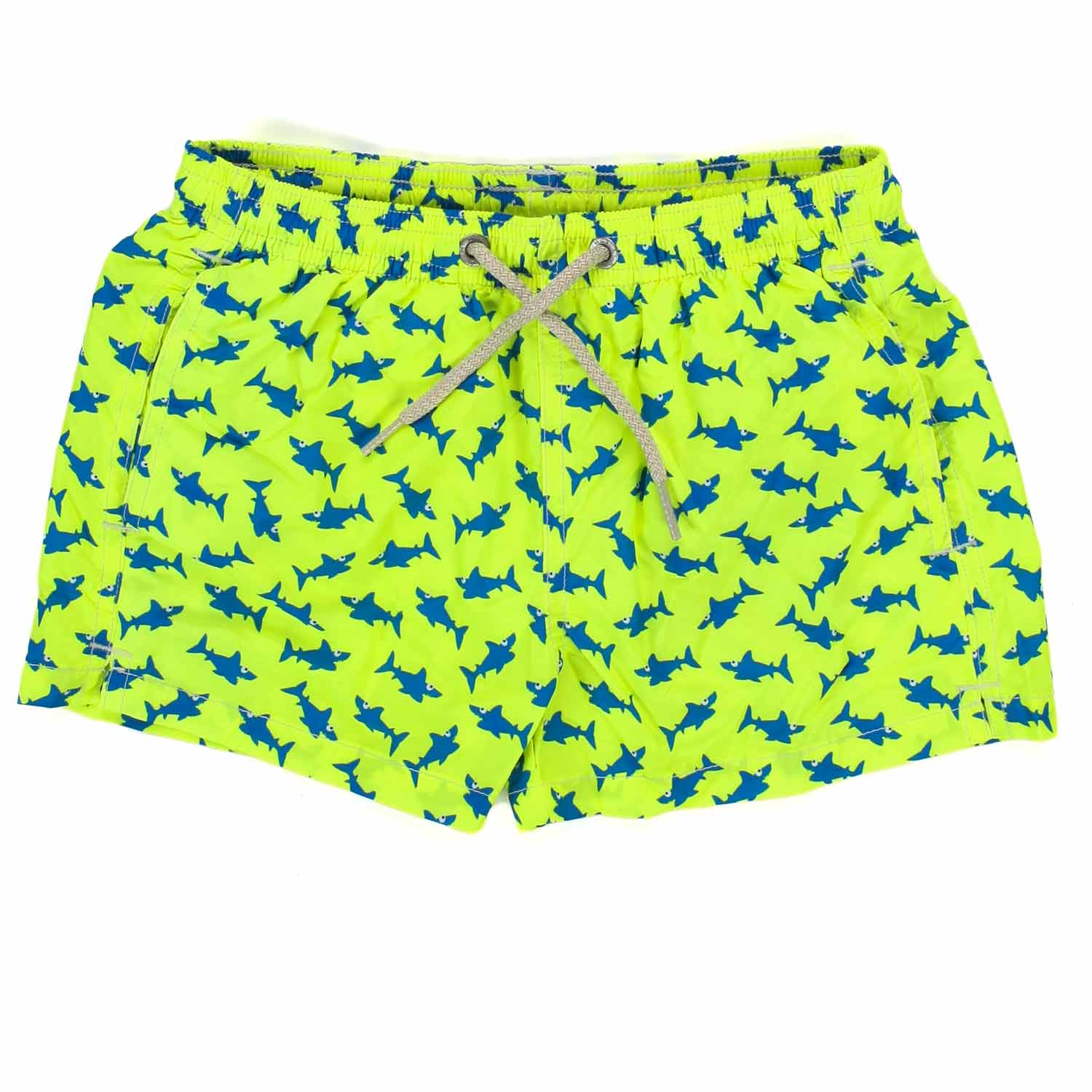 COSTUME BOXER GIALLO FLUO CON MINI SQUALI - annameglio.com abbigliamento moda