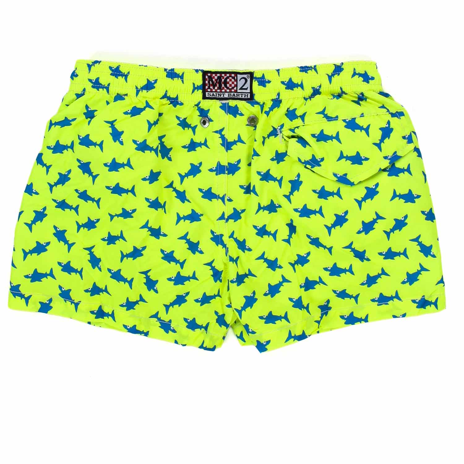 COSTUME BOXER GIALLO FLUO CON MINI SQUALI - annameglio.com abbigliamento moda