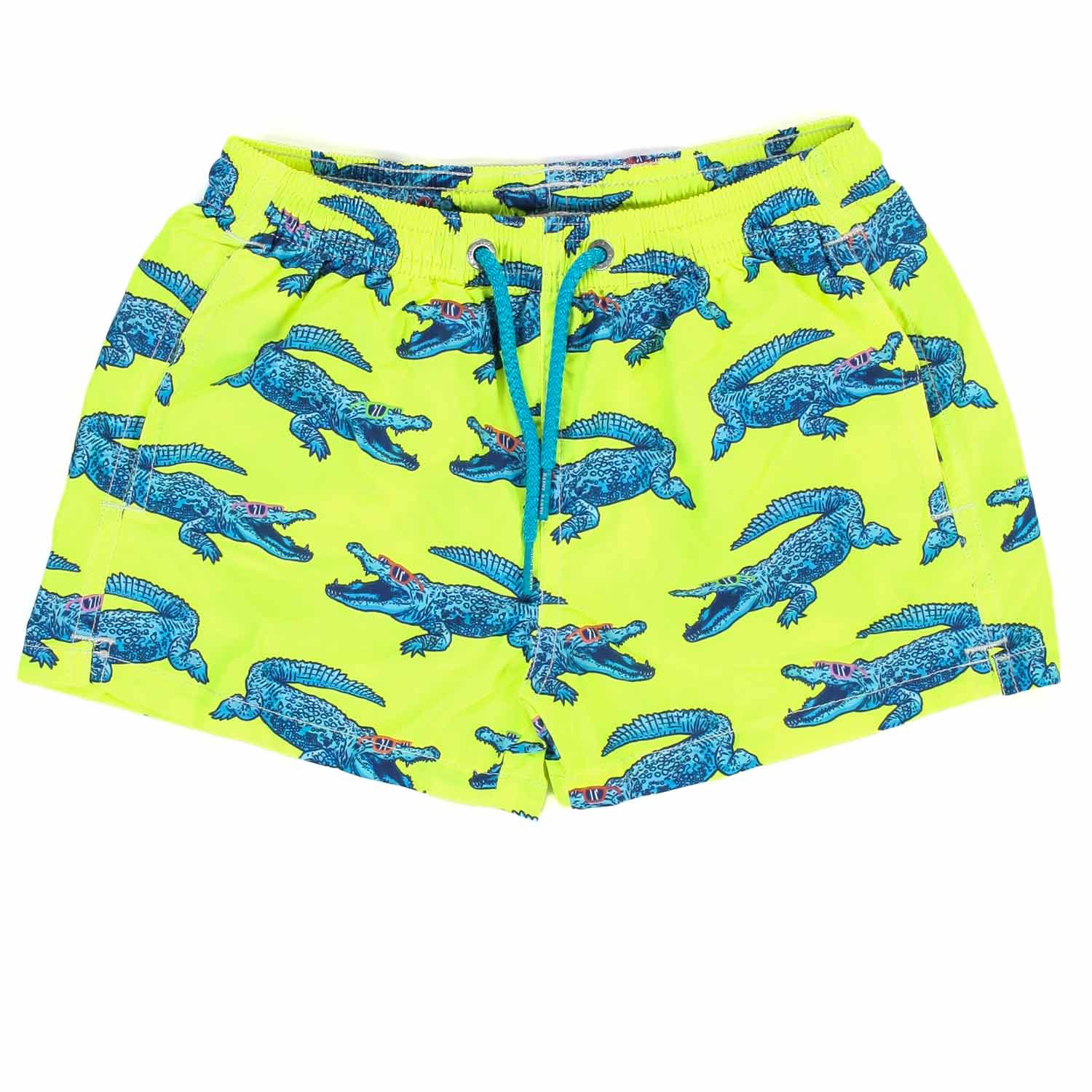 COSTUME BOXER GIALLO FLUO CON ALLIGATORI BAMBINO - annameglio.com abbigliamento moda