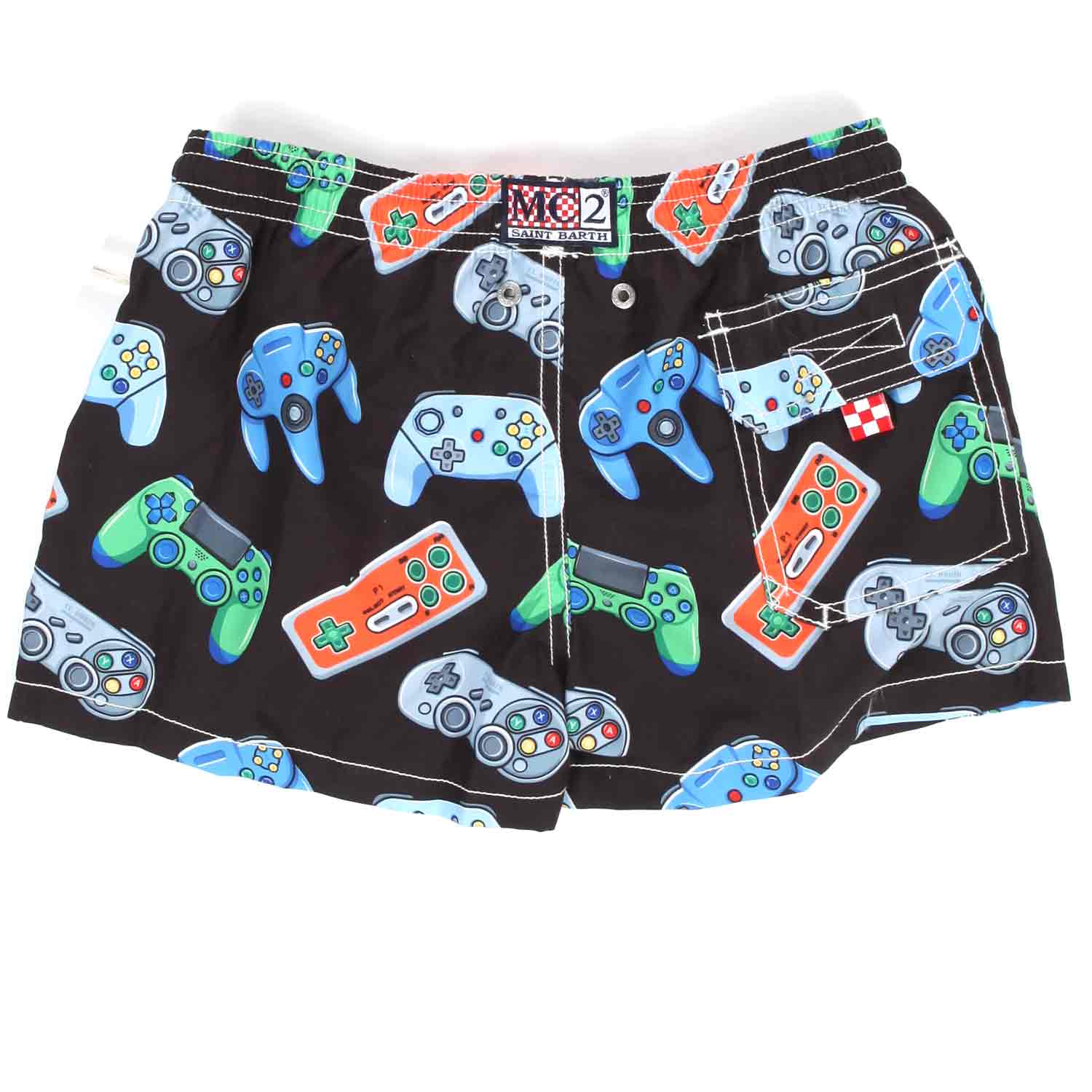 COSTUME BOXER NERO CON JOYPAD MULTICOLOR - annameglio.com abbigliamento moda
