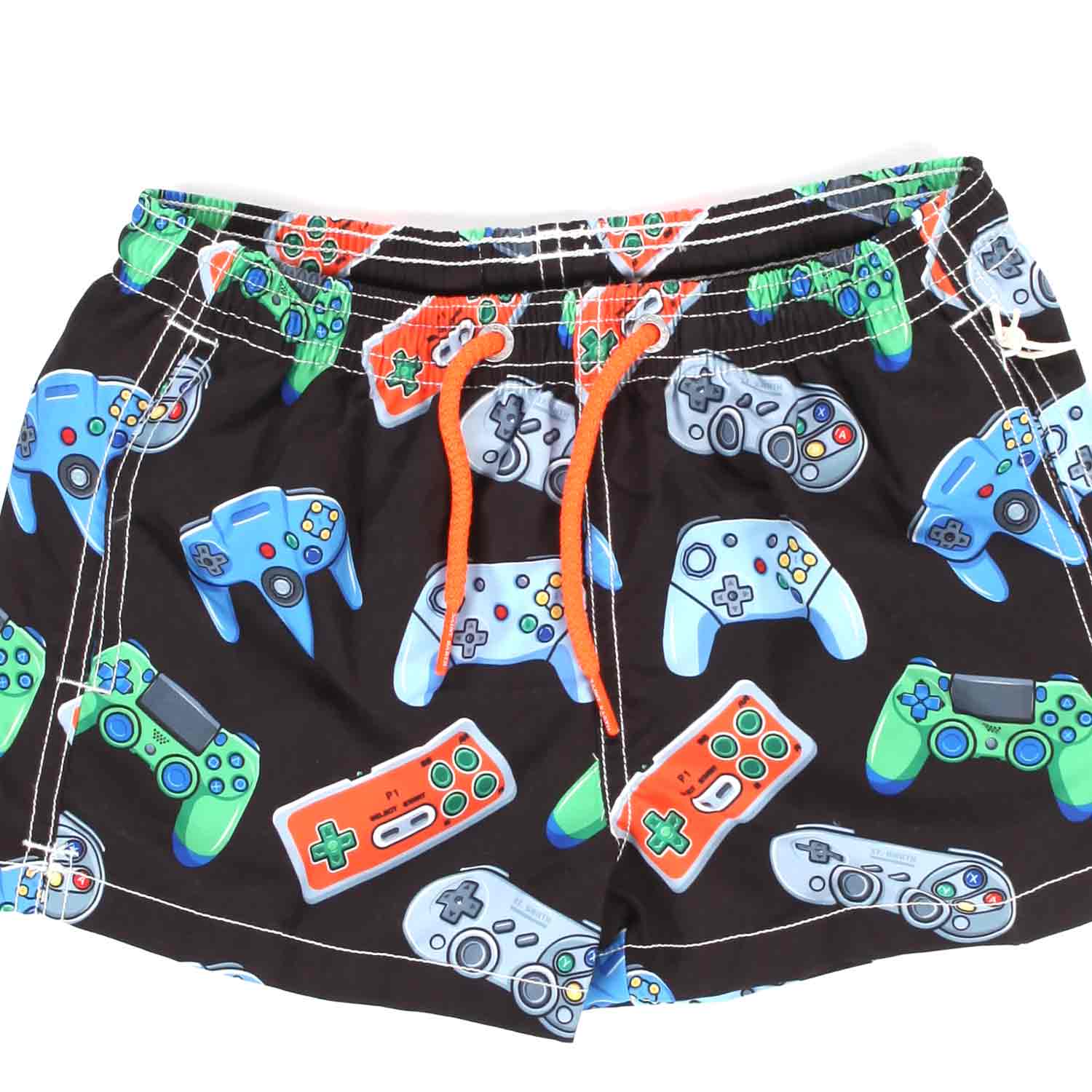 COSTUME BOXER NERO CON JOYPAD MULTICOLOR - annameglio.com abbigliamento moda