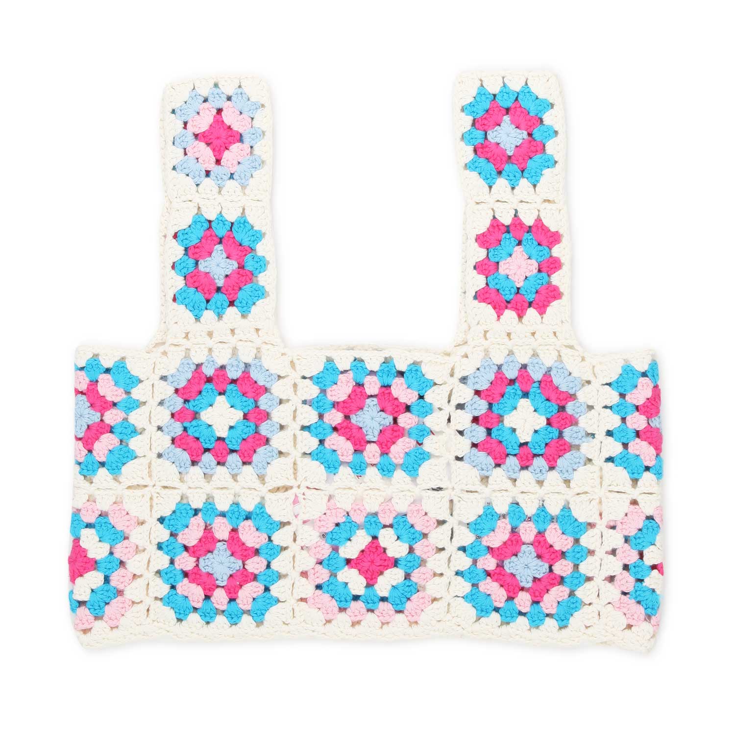 CORPETTO CROCHET BIANCO E MULTICOLOR BAMBINA - annameglio.com abbigliamento moda