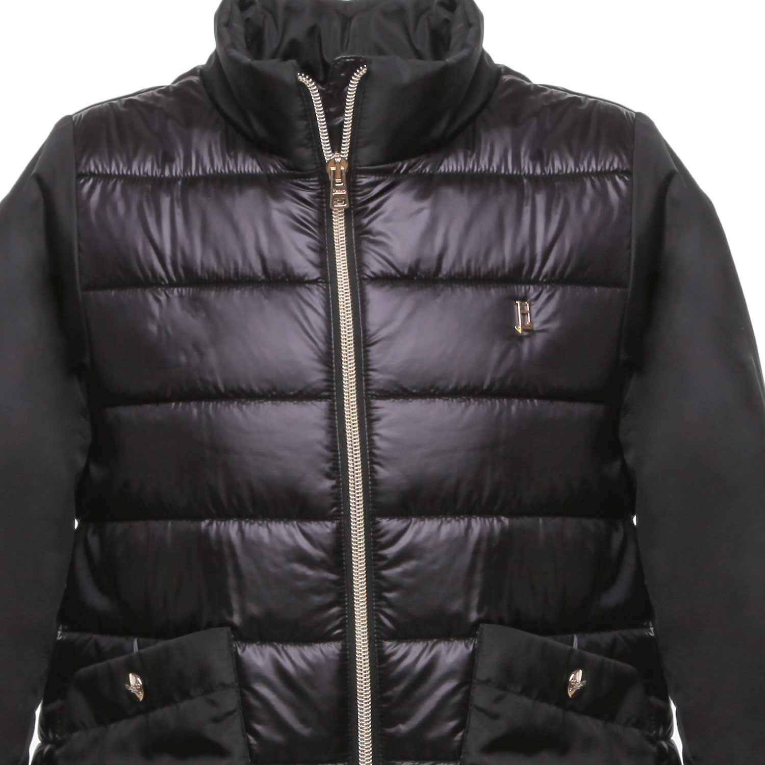 GIUBBINO NERO IN NYLON E TAFFETA BAMBINA E TEEN - annameglio.com abbigliamento moda