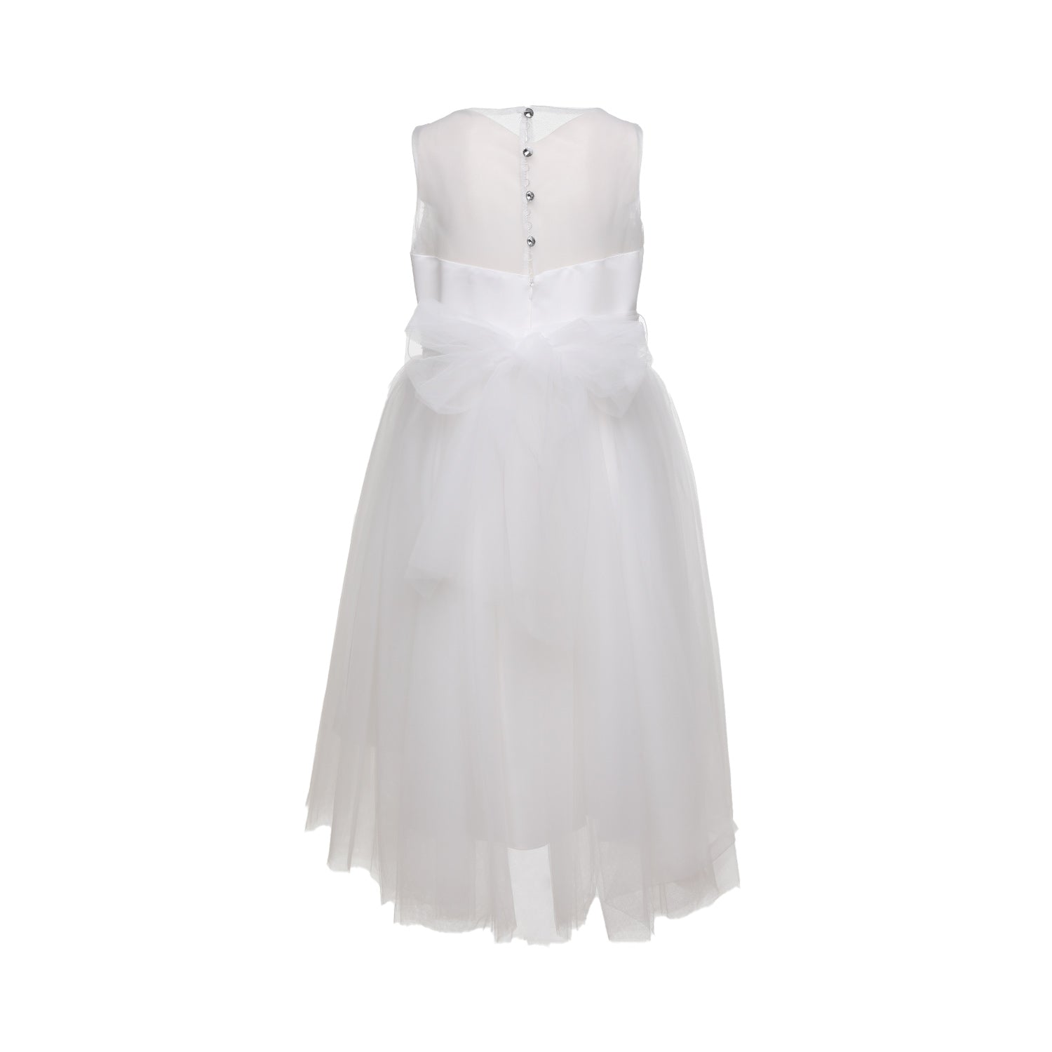 ABITO CERIMONIA AVORIO CON SPILLA A FIORI BAMBINA - annameglio.com abbigliamento moda