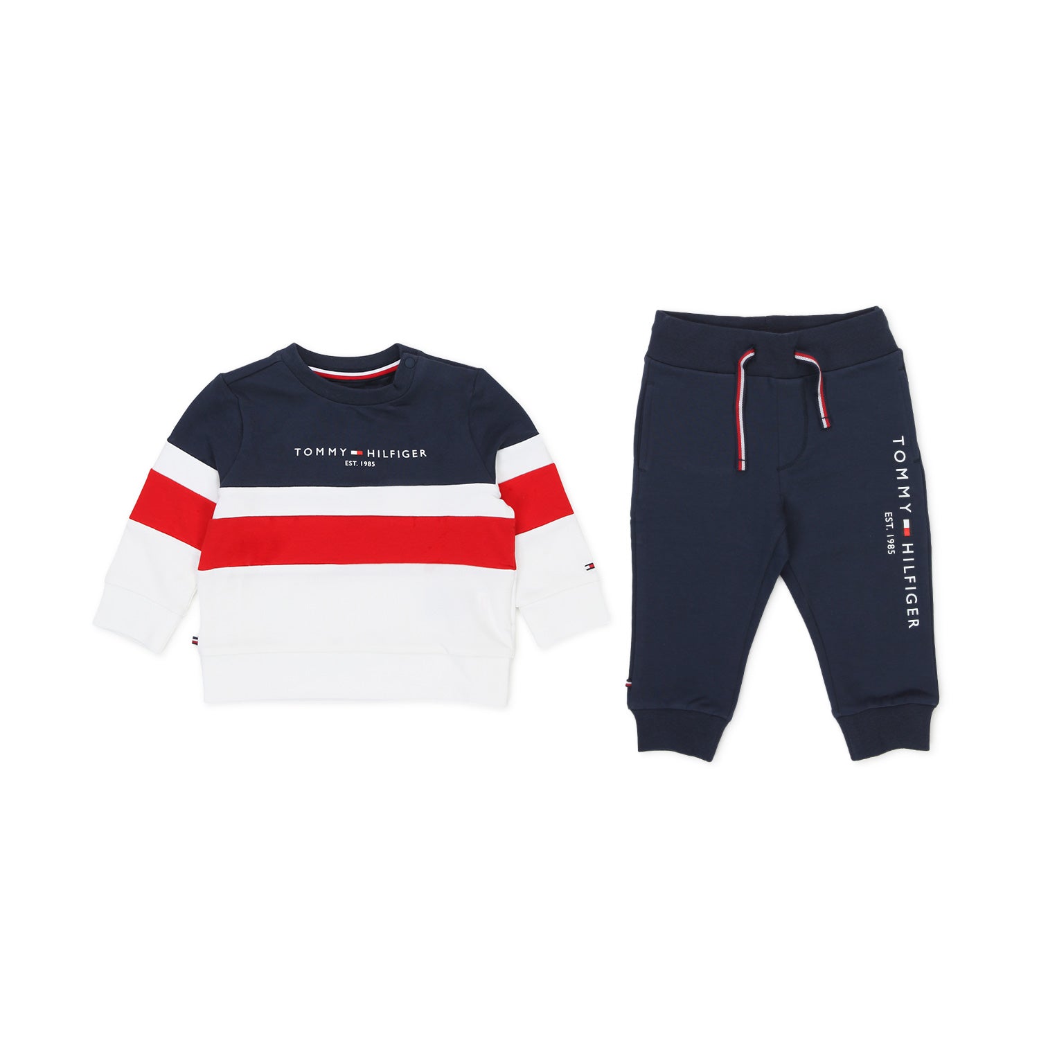 TUTA 2 PEZZI BLU E BIANCA BAMBINO E BEBÈ - annameglio.com abbigliamento moda