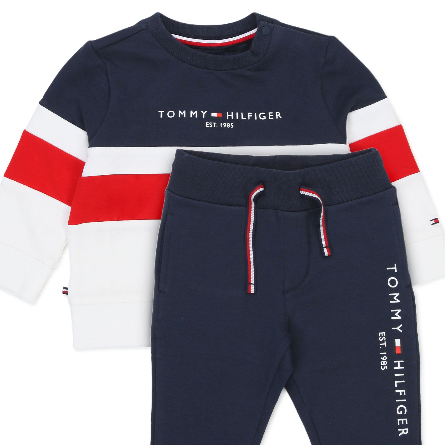 TUTA 2 PEZZI BLU E BIANCA BAMBINO E BEBÈ - annameglio.com abbigliamento moda