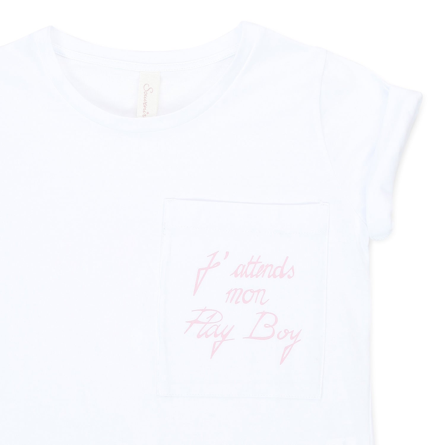 T-SHIRT BIANCA CON SCRITTA ROSA BAMBINA E TEEN - annameglio.com abbigliamento moda