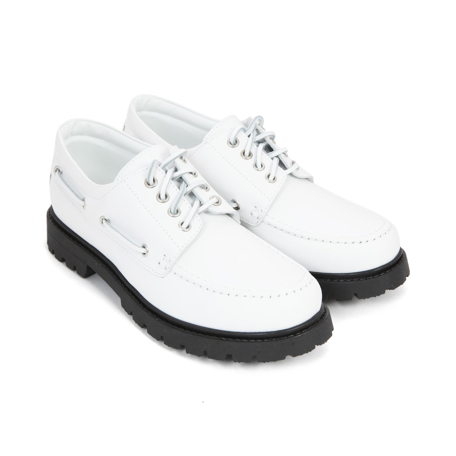 SCARPA UNISEX DA BARCA BIANCA E NERA TEENAGER - annameglio.com abbigliamento moda