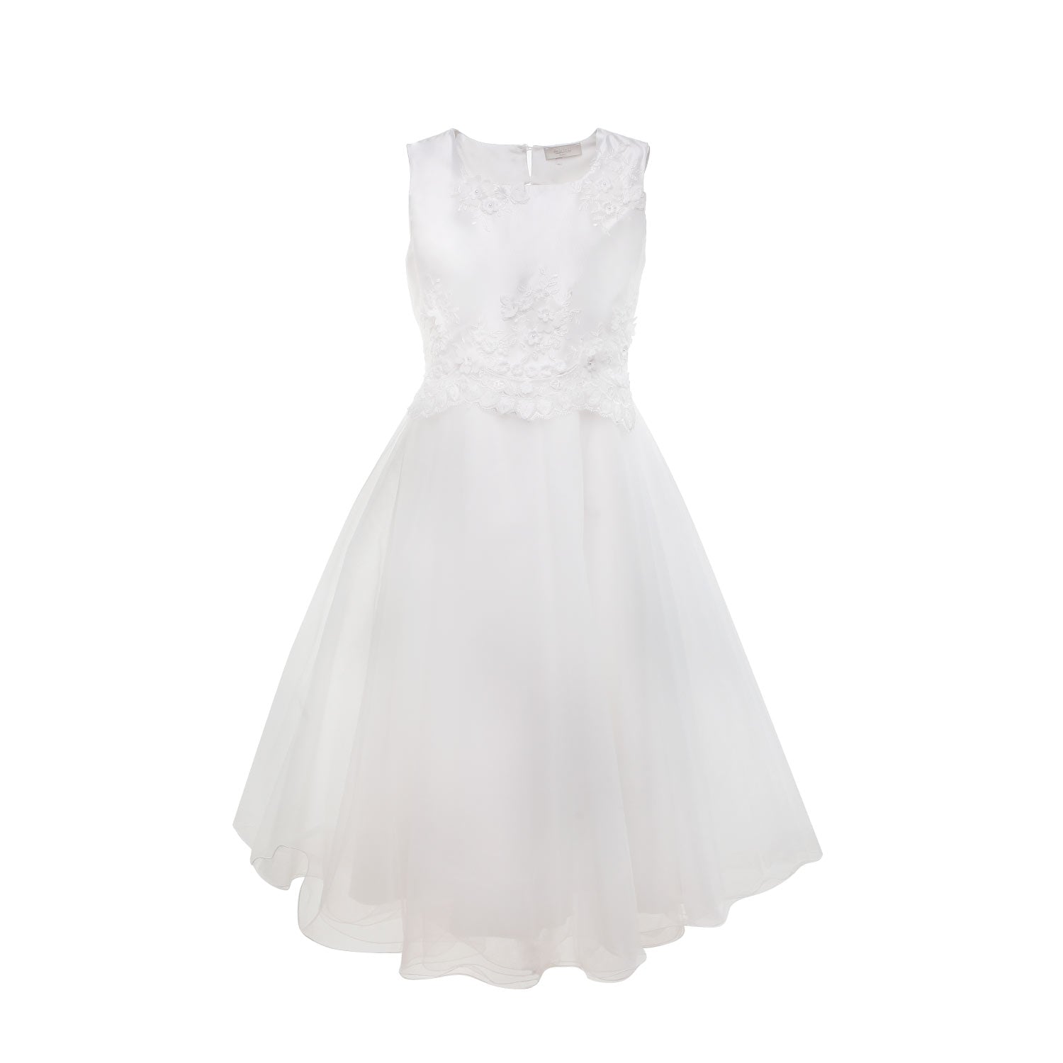 ABITO CERIMONIA BIANCO CON RICAMI BAMBINA TEEN - annameglio.com abbigliamento moda