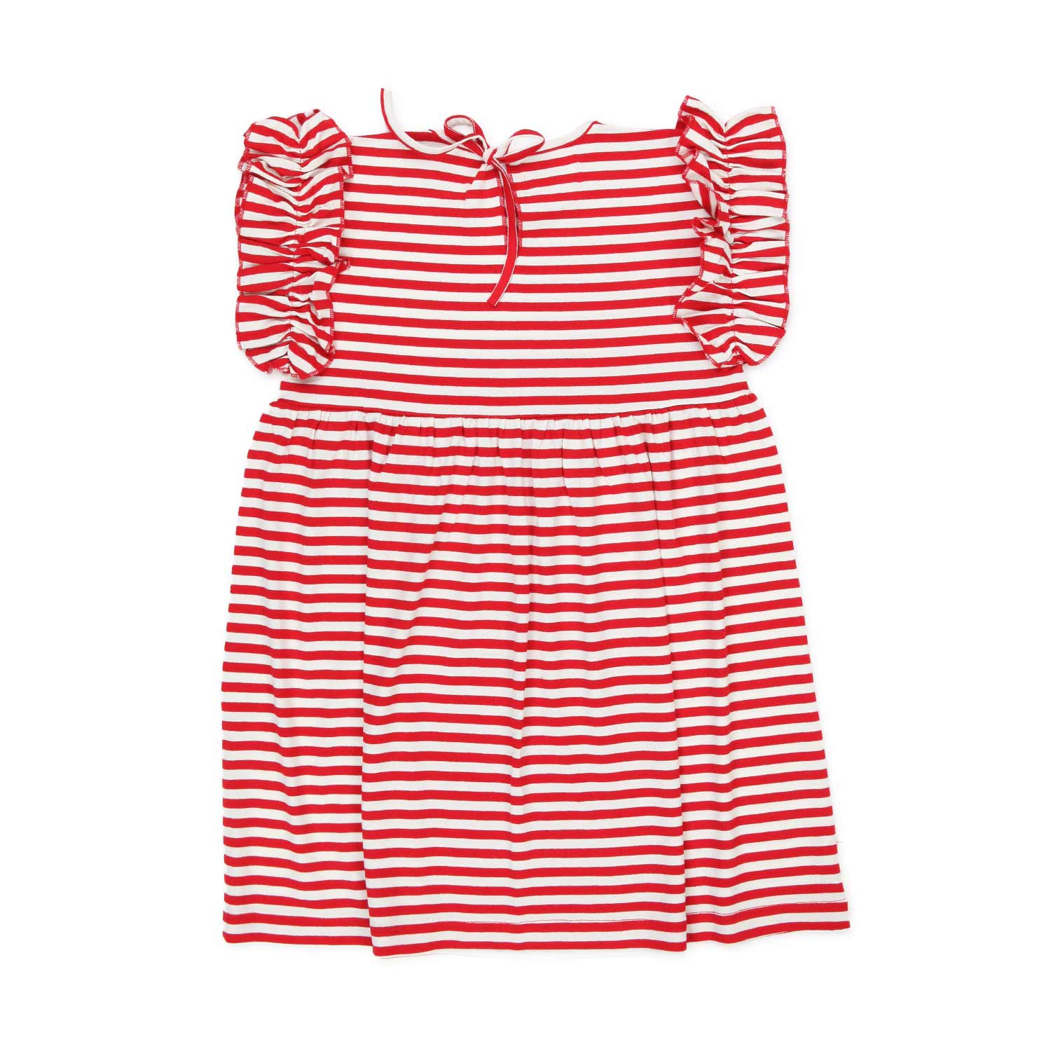 ABITO BIANCO E ROSSO A RIGHE BAMBINA - annameglio.com abbigliamento moda