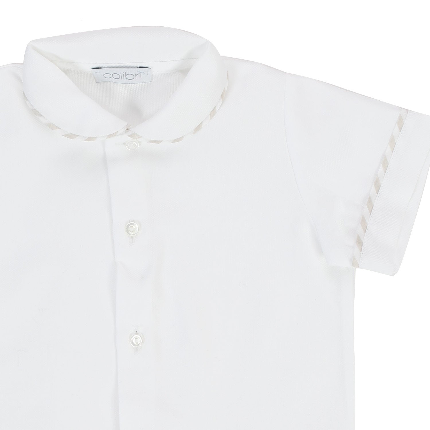 CAMICETTA NEONATO BIANCA E BEIGE - annameglio.com abbigliamento moda