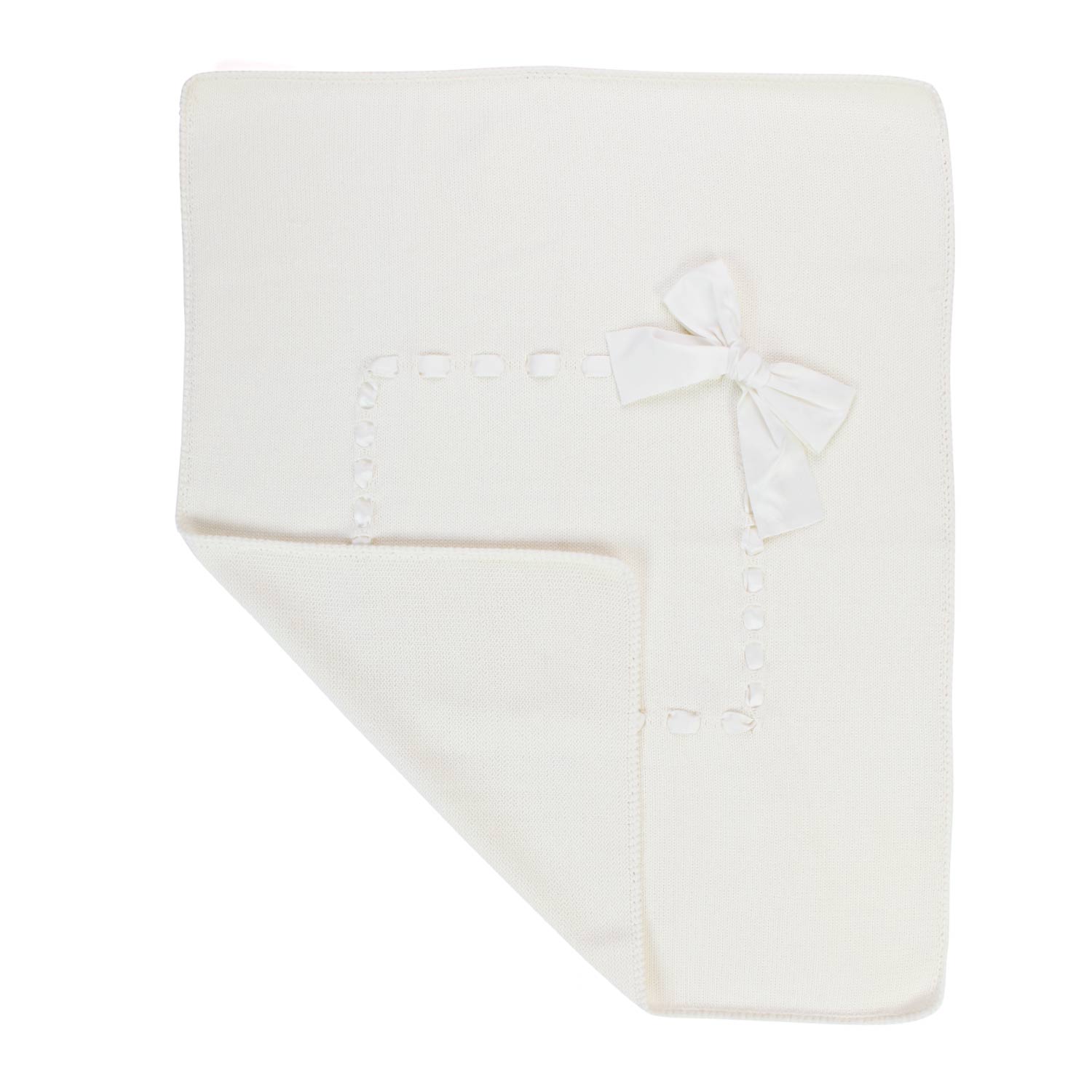 COPERTINA BEBÈ PANNA CON FIOCCO - annameglio.com abbigliamento moda