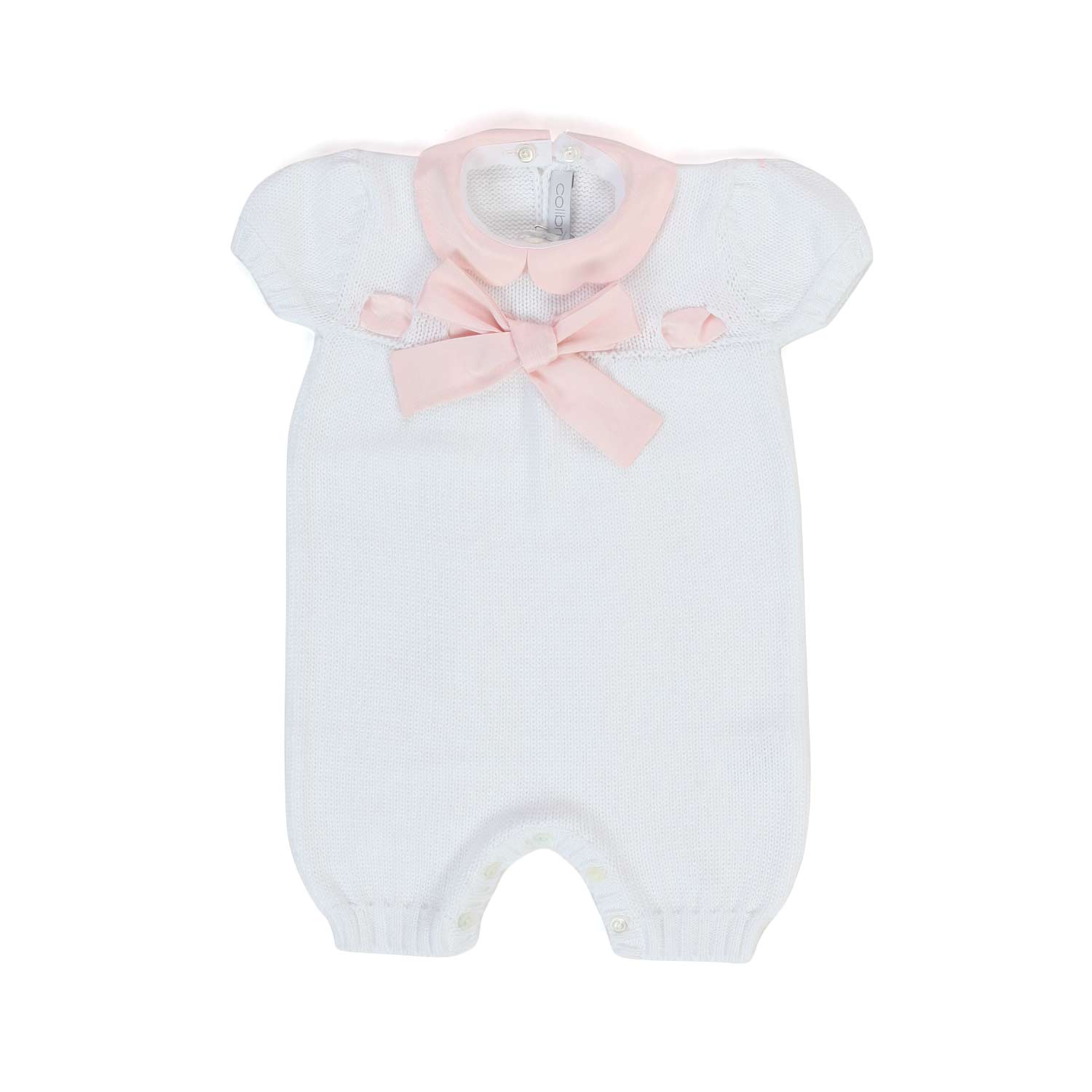 PAGLIACCETTO BIANCO E ROSA LAVORATO A MAGLIA - annameglio.com abbigliamento moda