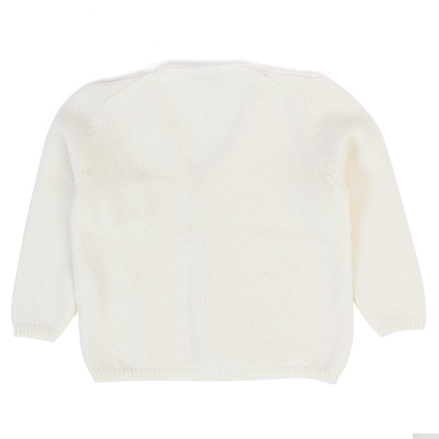 CARDIGAN BIANCO IN CASHWOOL BABY UNISEX - annameglio.com abbigliamento moda