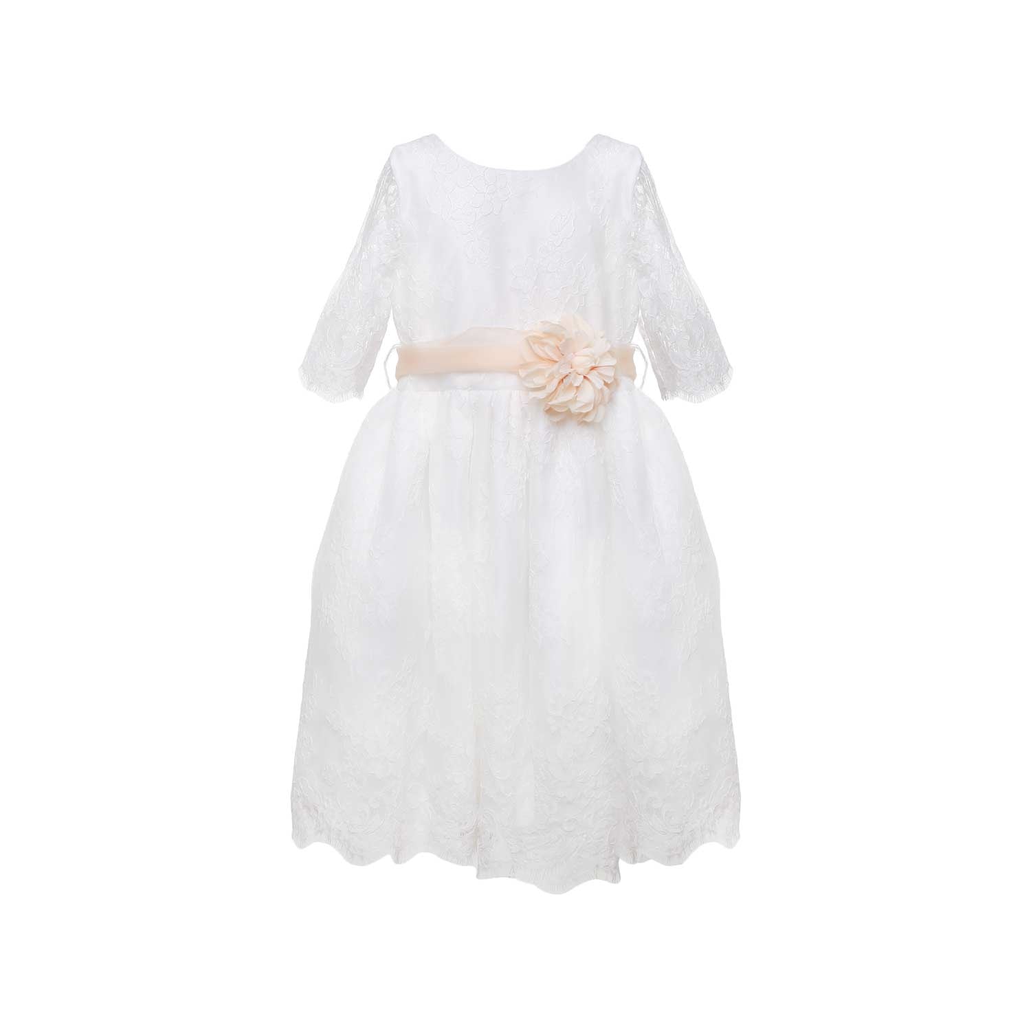 ABITO CERIMONIA BIANCO E PESCA BAMBINA TEEN - annameglio.com abbigliamento moda