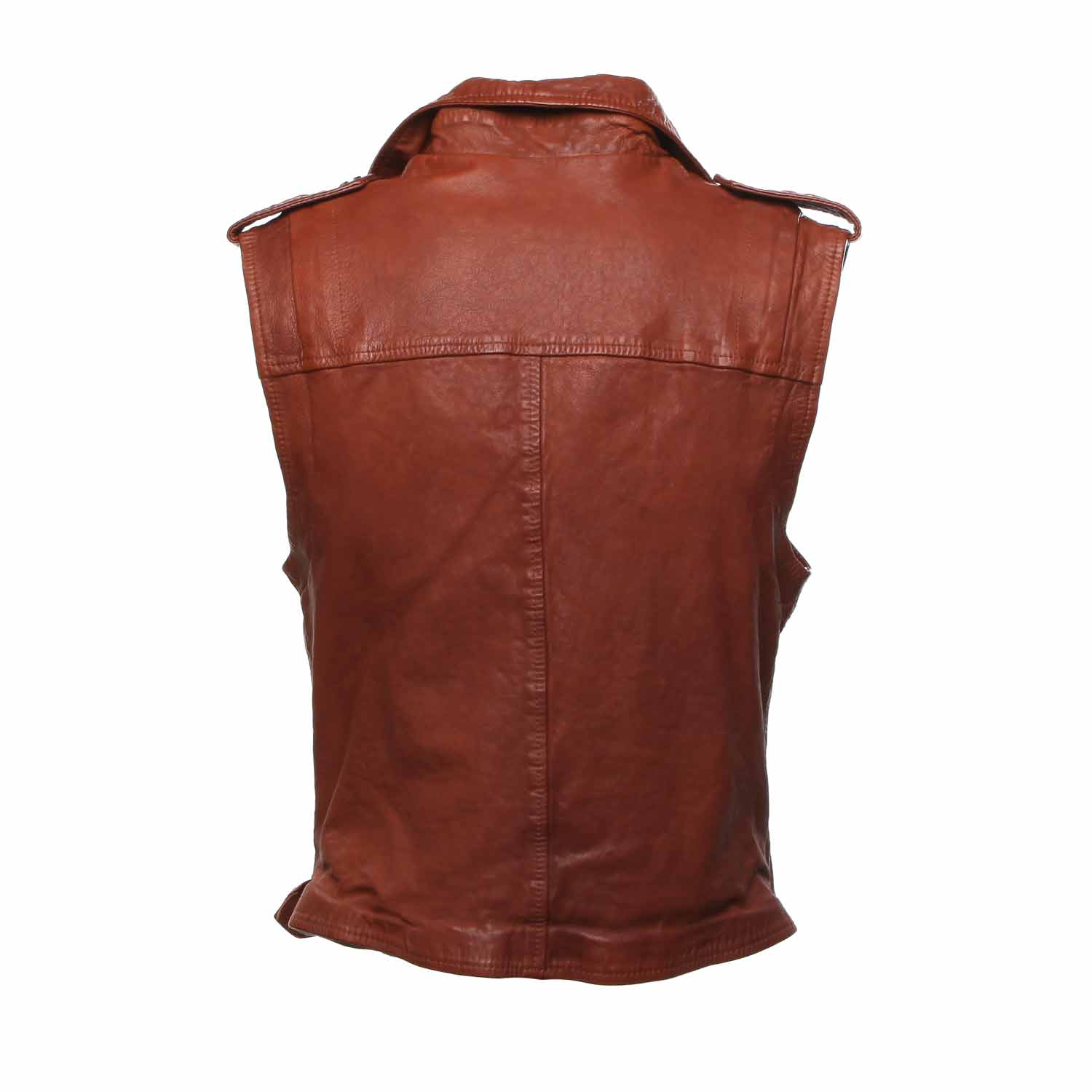 GILET DI PELLE COLOR CUOIO DONNA E TEEN - annameglio.com abbigliamento moda