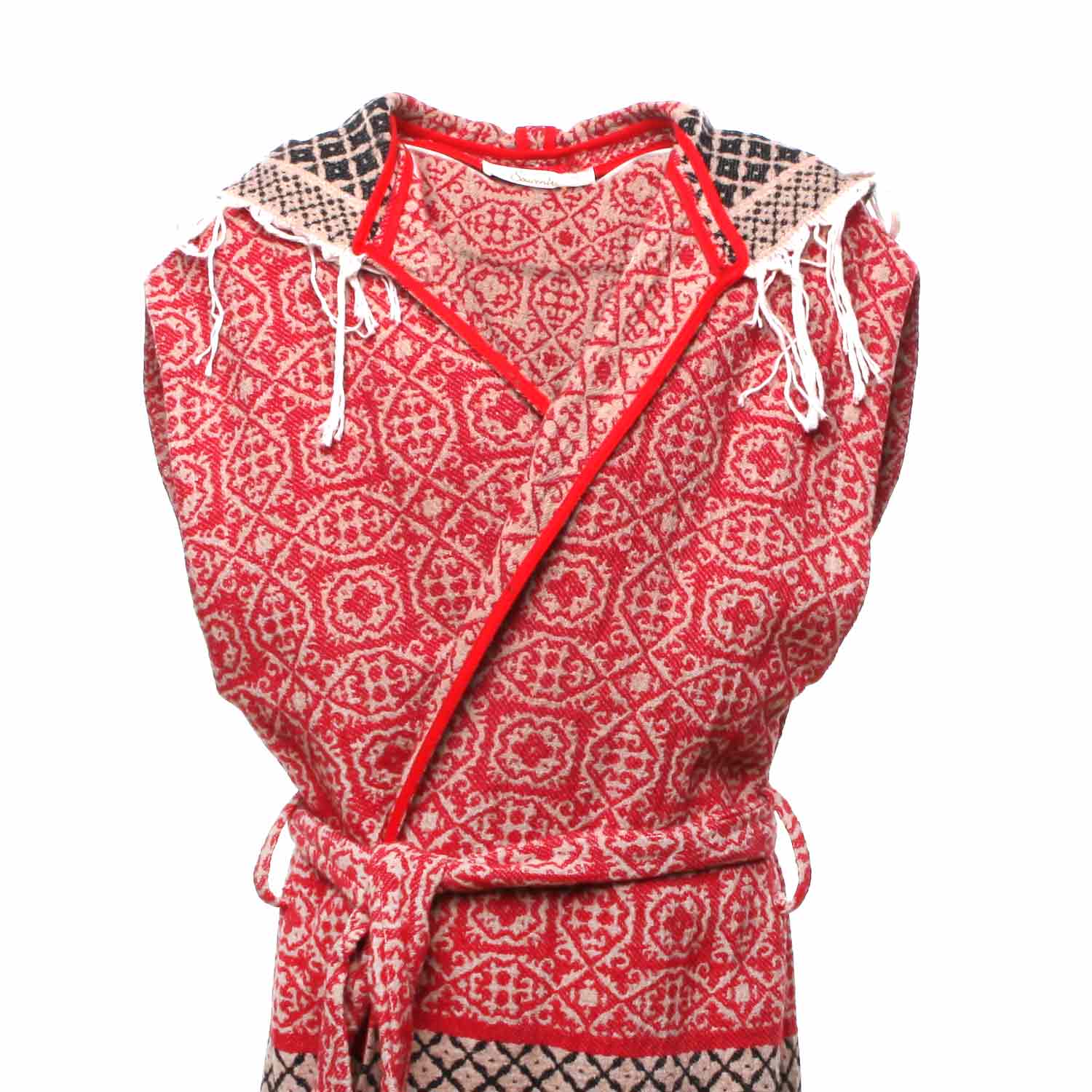 KIMONO ROSSO CON FRANGE DONNA E TEEN - annameglio.com abbigliamento moda