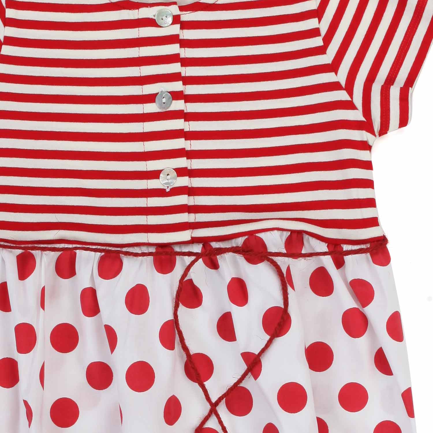 ABITO CAMELIA BIANCO E ROSSO BAMBINA - annameglio.com abbigliamento moda