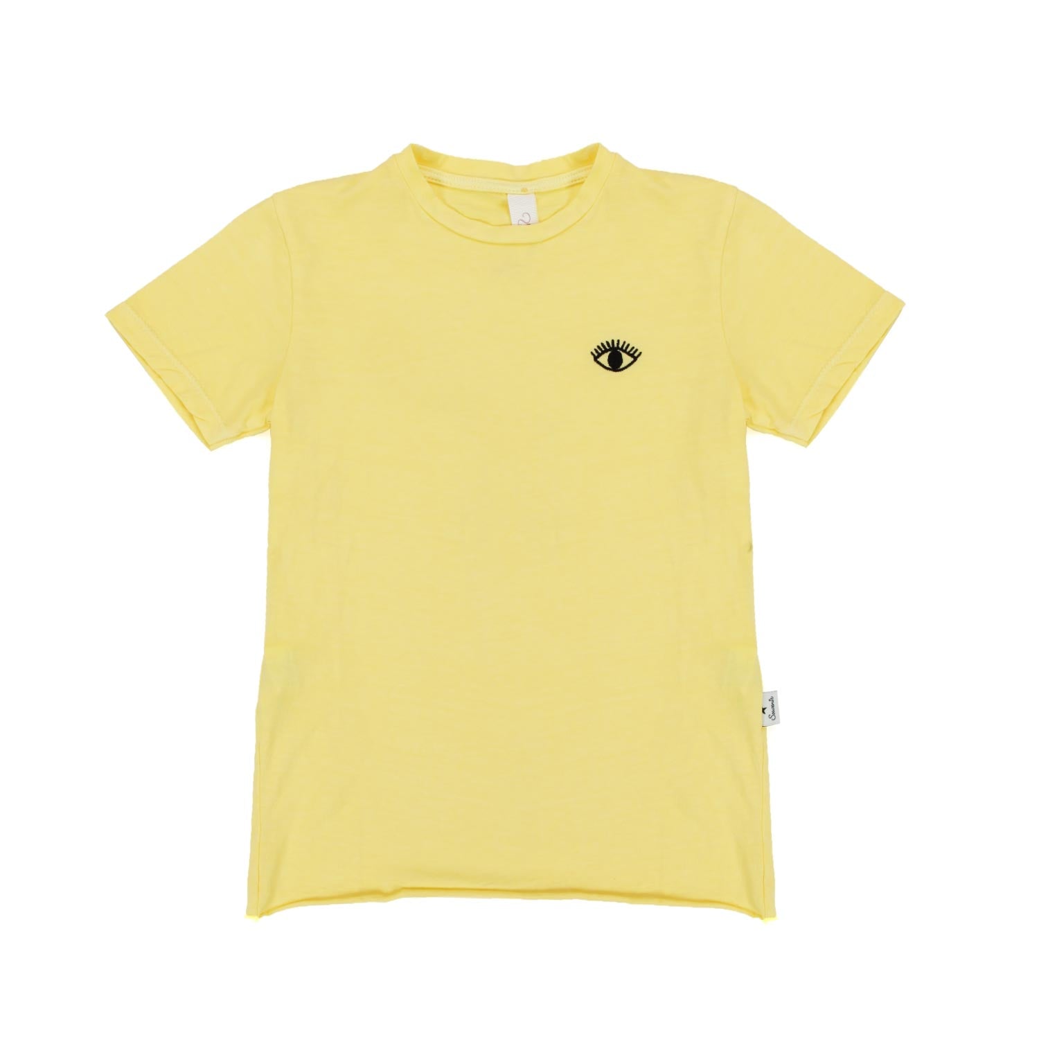 T-SHIRT GIALLA CON RICAMO NERO BAMBINA E TEEN - annameglio.com abbigliamento moda