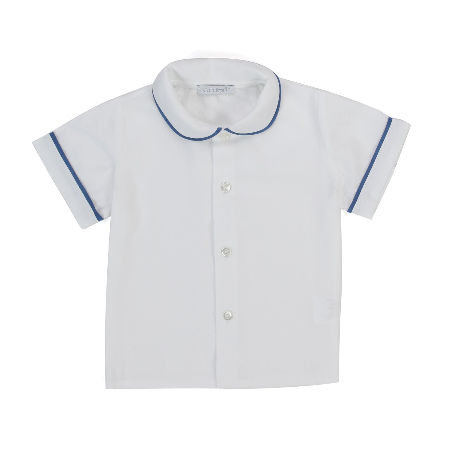 CAMICETTA NEONATO BIANCA E INDACO - annameglio.com abbigliamento moda