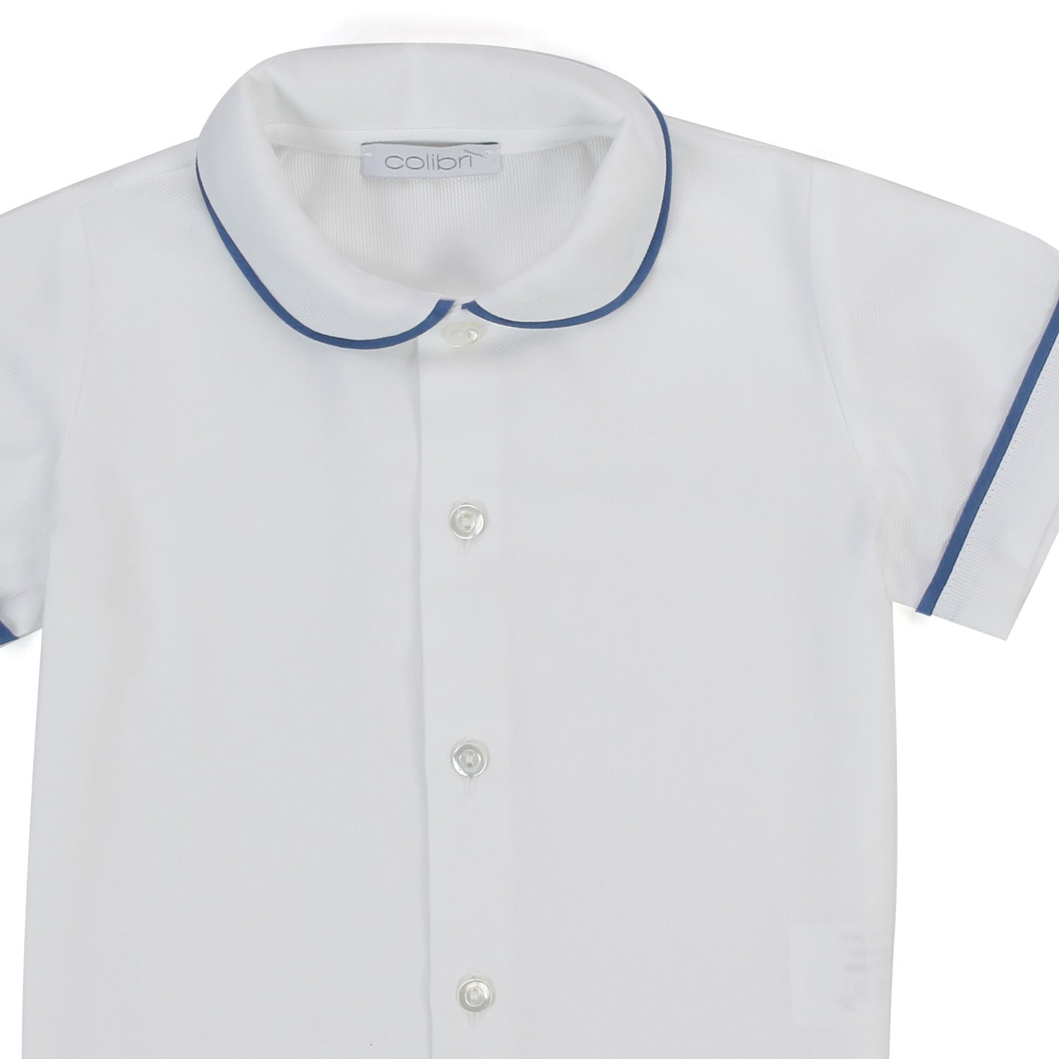 CAMICETTA NEONATO BIANCA E INDACO - annameglio.com abbigliamento moda